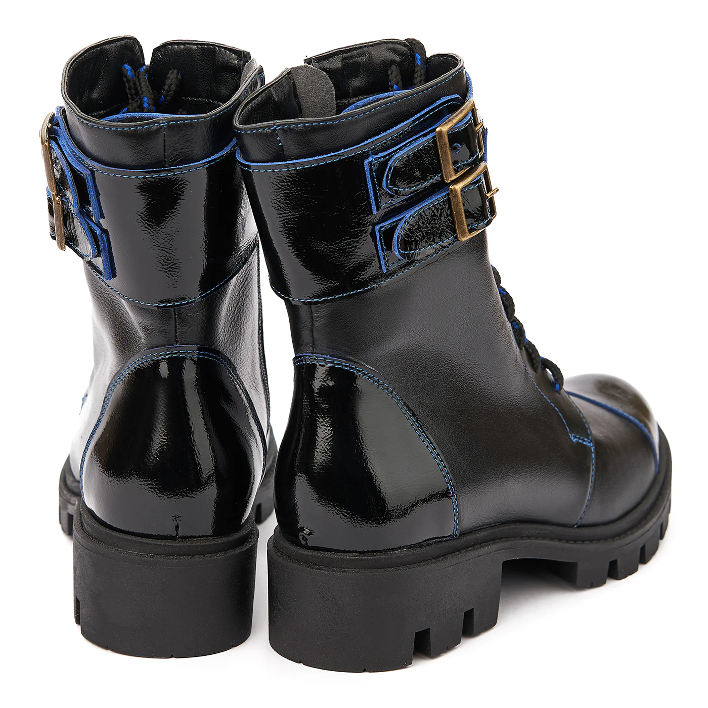 Ghete dama negre din piele naturala 3731 - Image 3