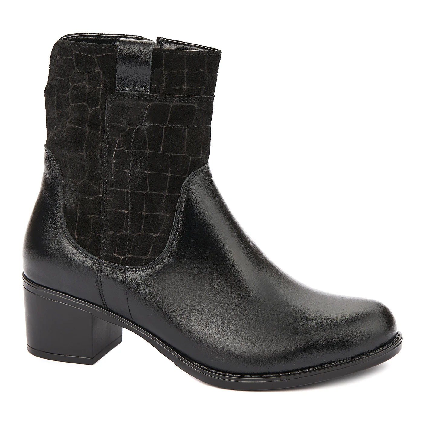 Ghete dama negre din piele naturala 3734