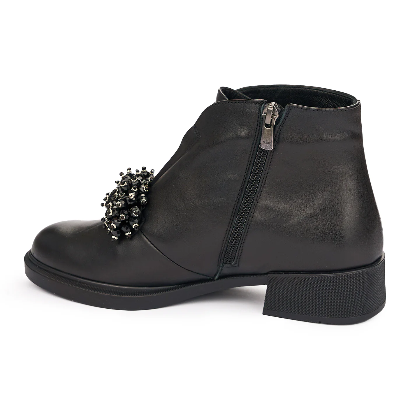 Ghete Dama Piele Fara Siret Casual Negre 12022 - Image 2