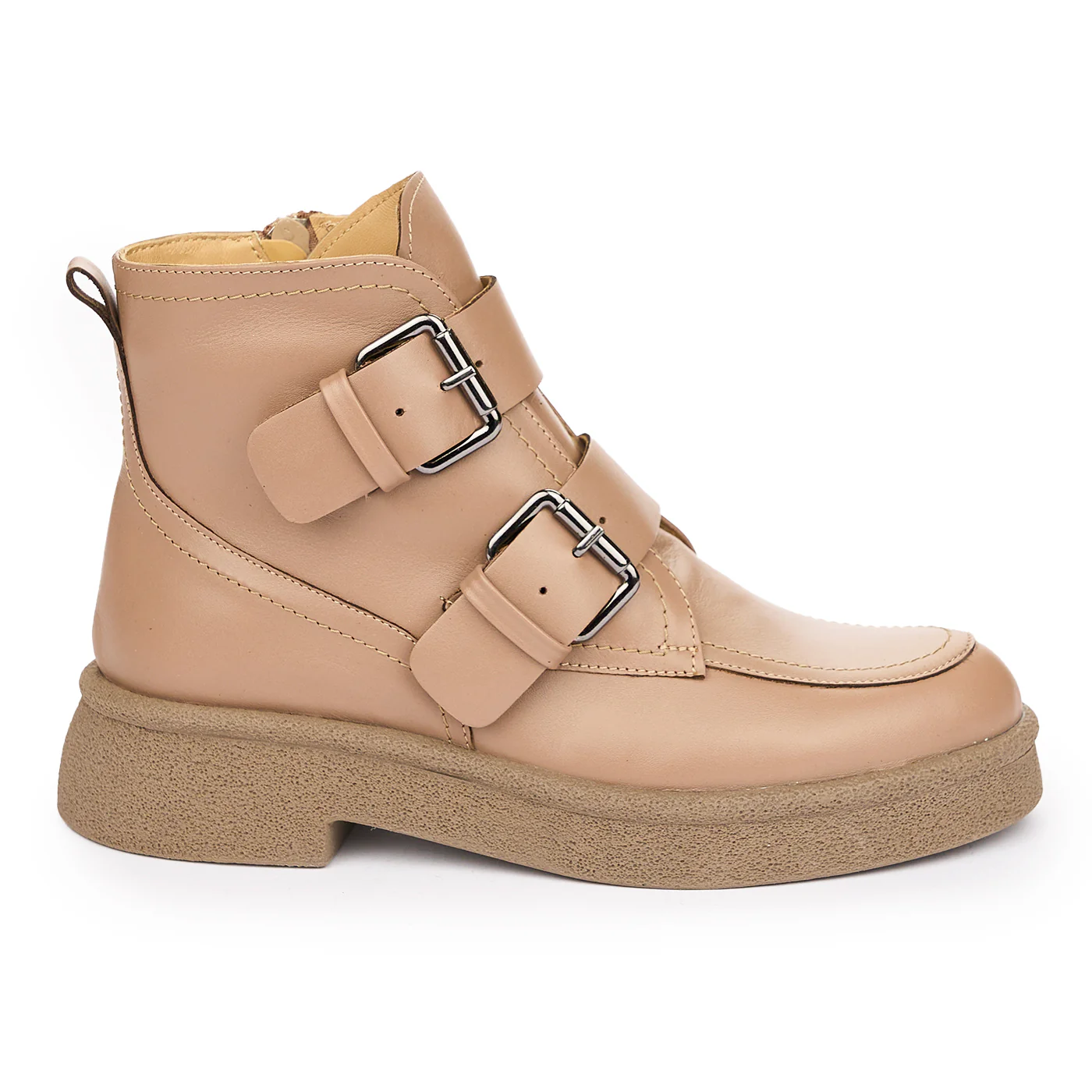 Ghete Dama Piele Naturala Bej Casual 12063
