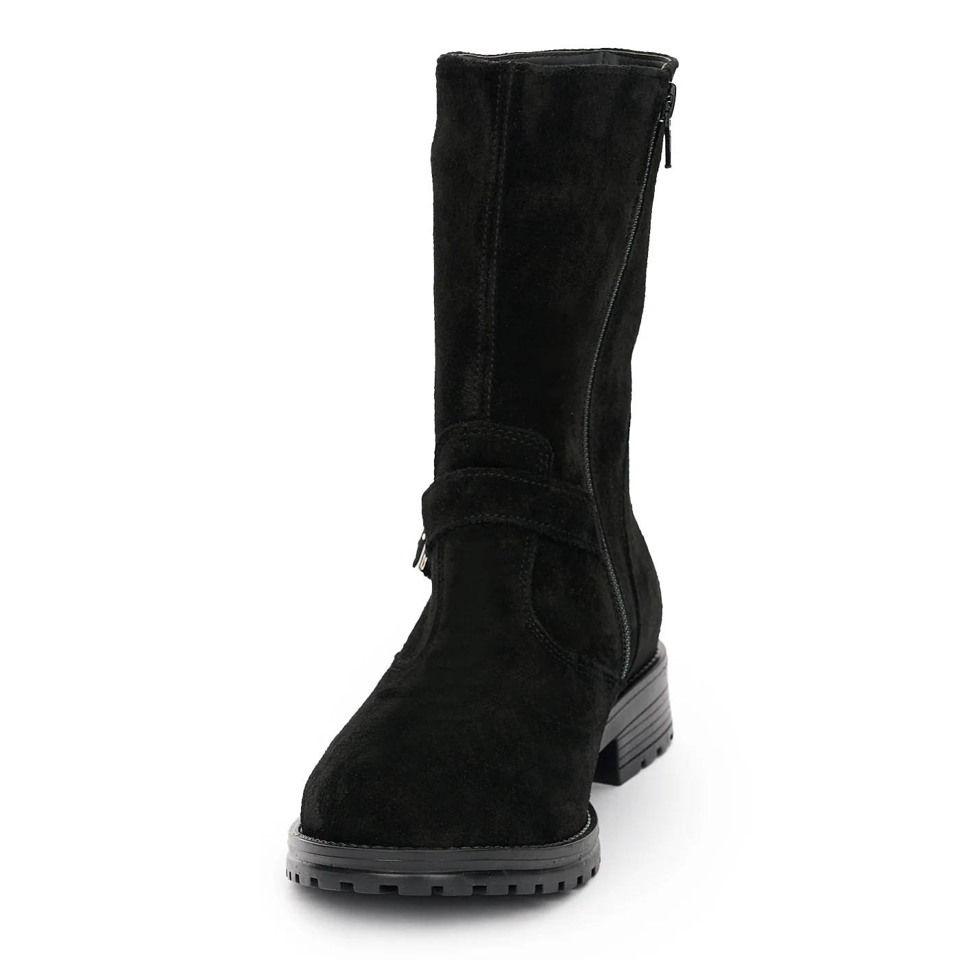 Ghete Dama Piele Naturala cu Blana Negre Casual 12406 - Image 3