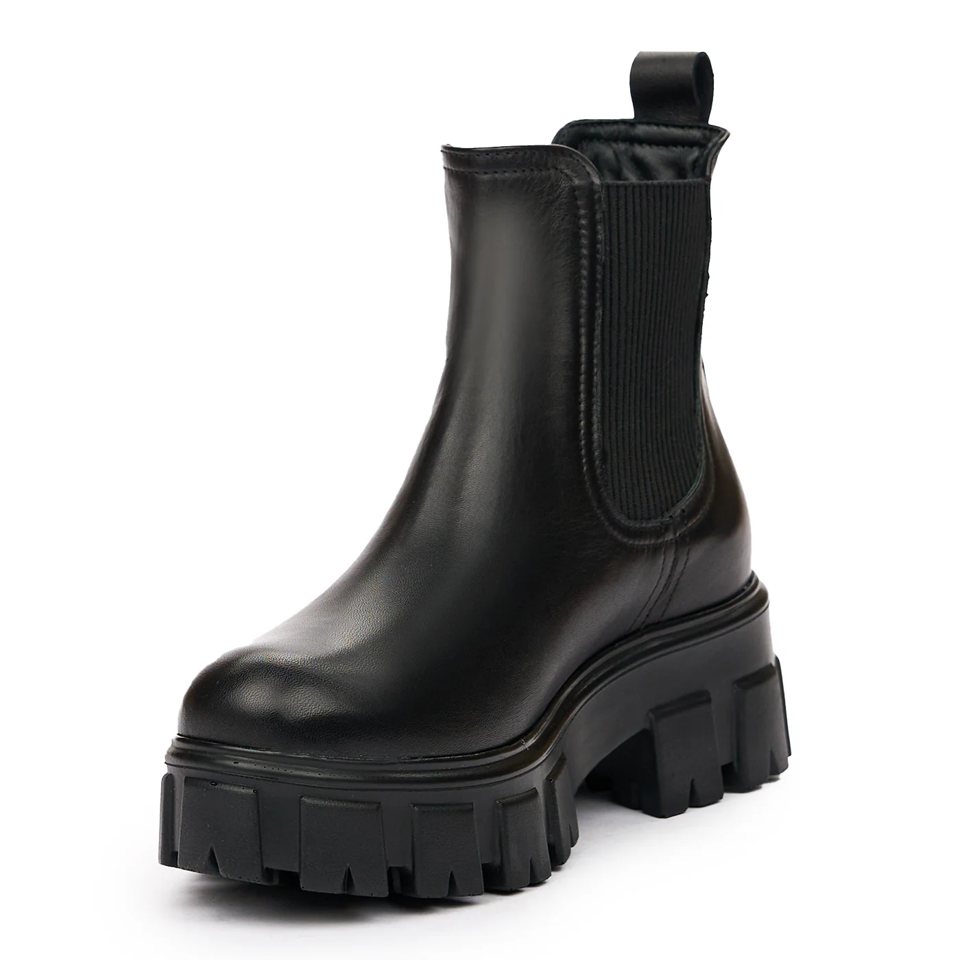 Ghete Dama Piele Naturala cu Toc Gros Negre 8222 - Image 4