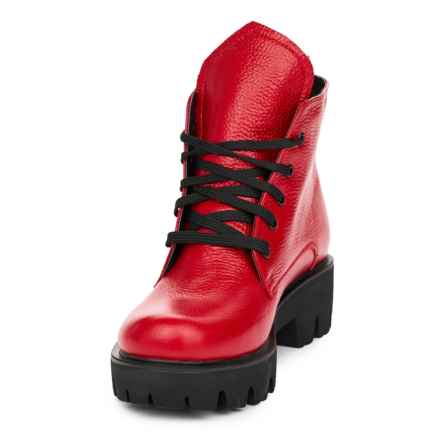 Ghete Dama Piele Rosii cu Talpa 5 Cm Casual 10934 - Image 3