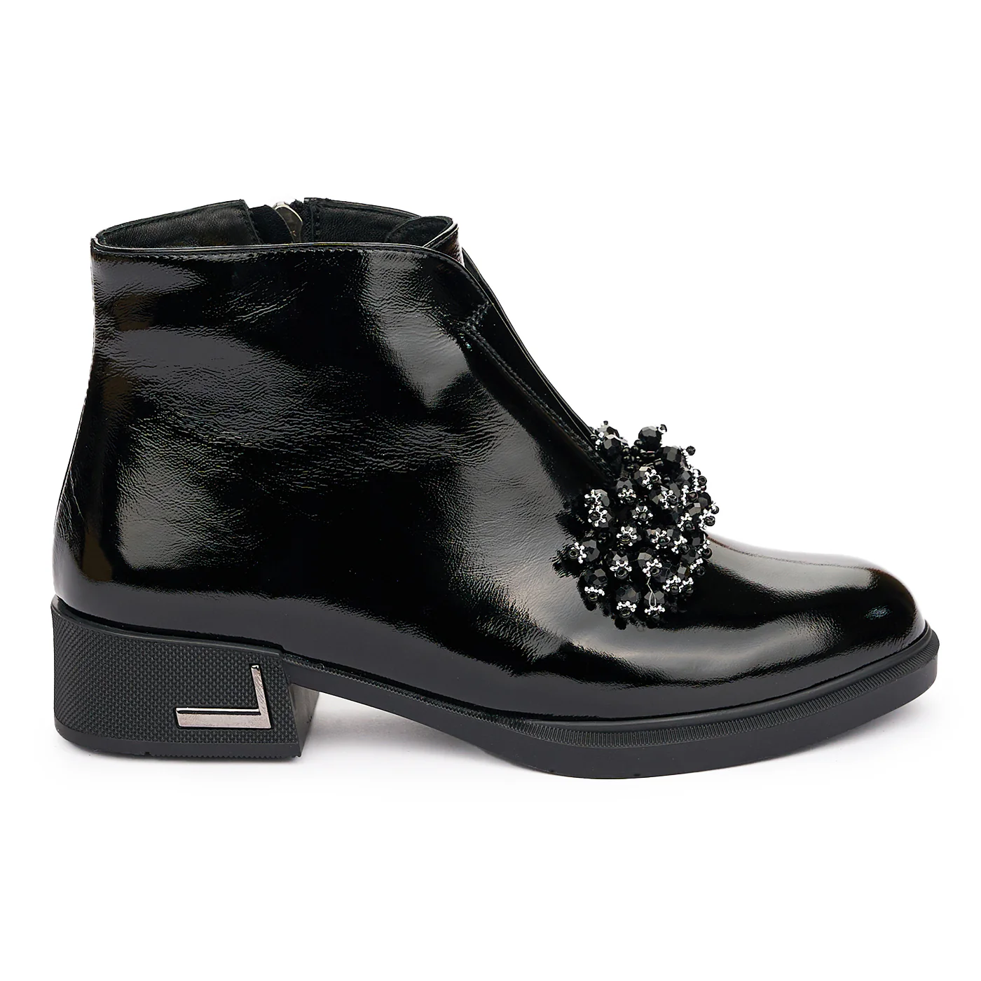 Ghete de Piele Dama Casual Negre 12028