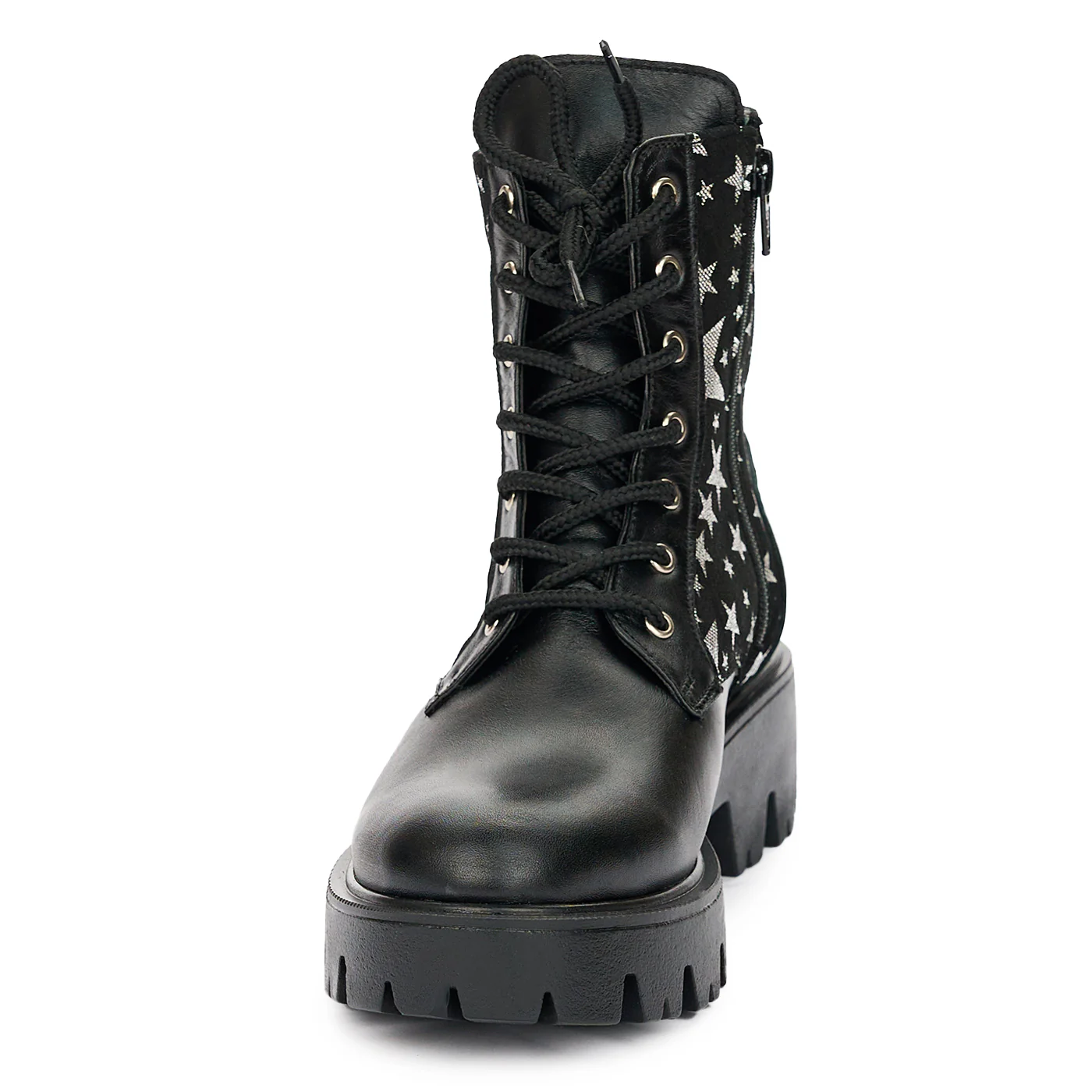 Ghete de Piele Naturala Femei Casual Negre 12463 - Image 3