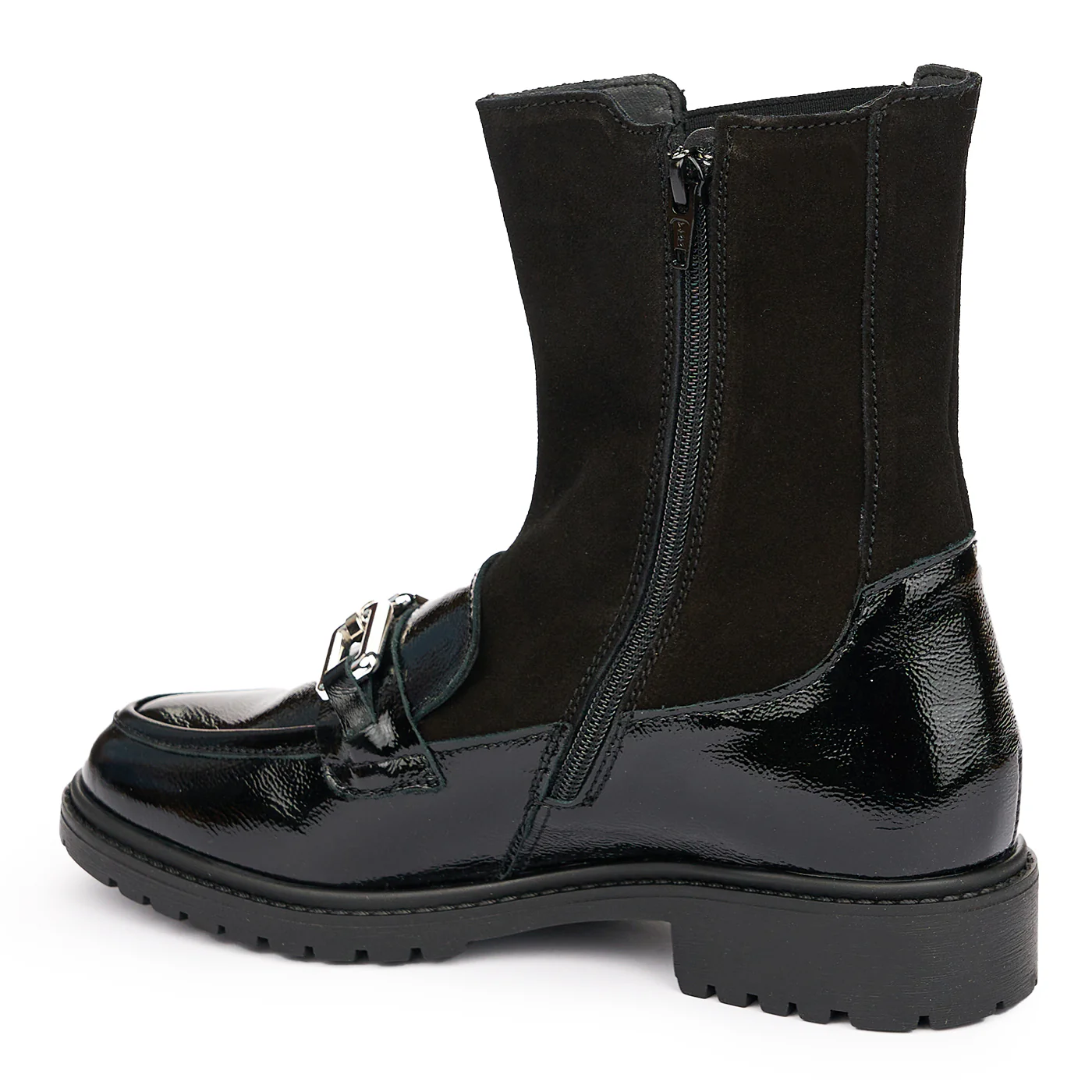 Ghete din piele Dama Casual Negre 12033 - Image 2