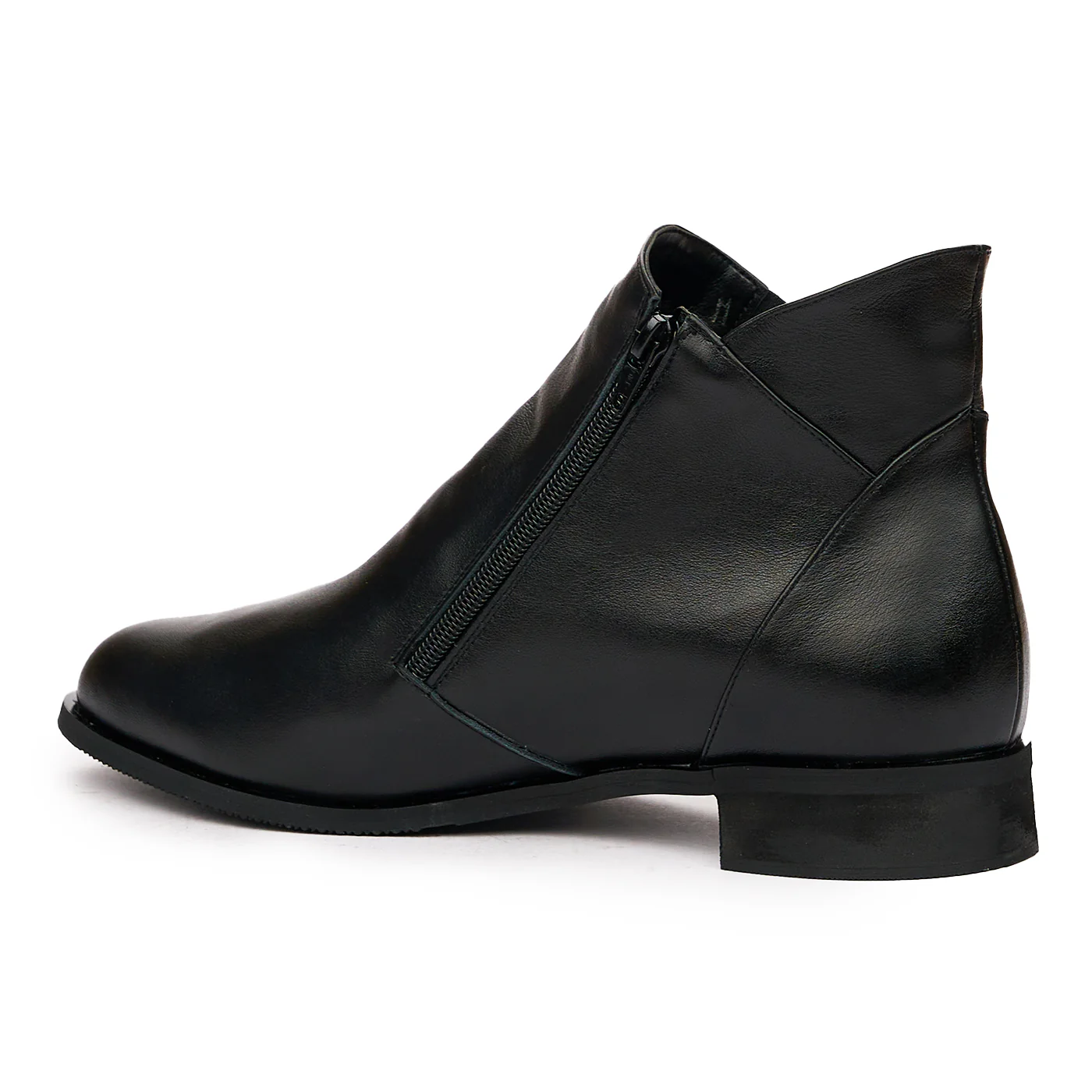 Ghete din piele naturala neagra 6622 - Image 3