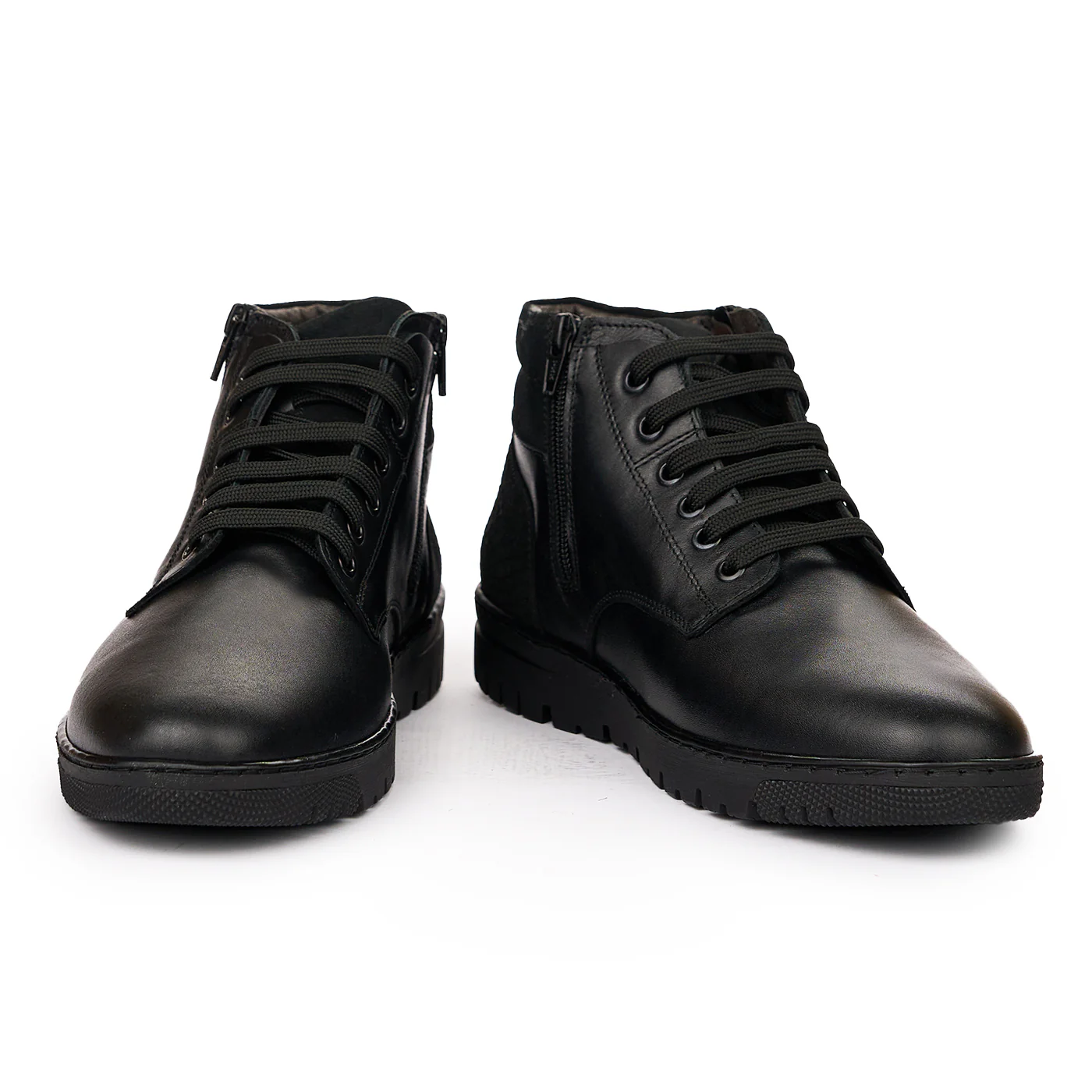 Ghete din Piele Naturala neagra 7106 - Image 3