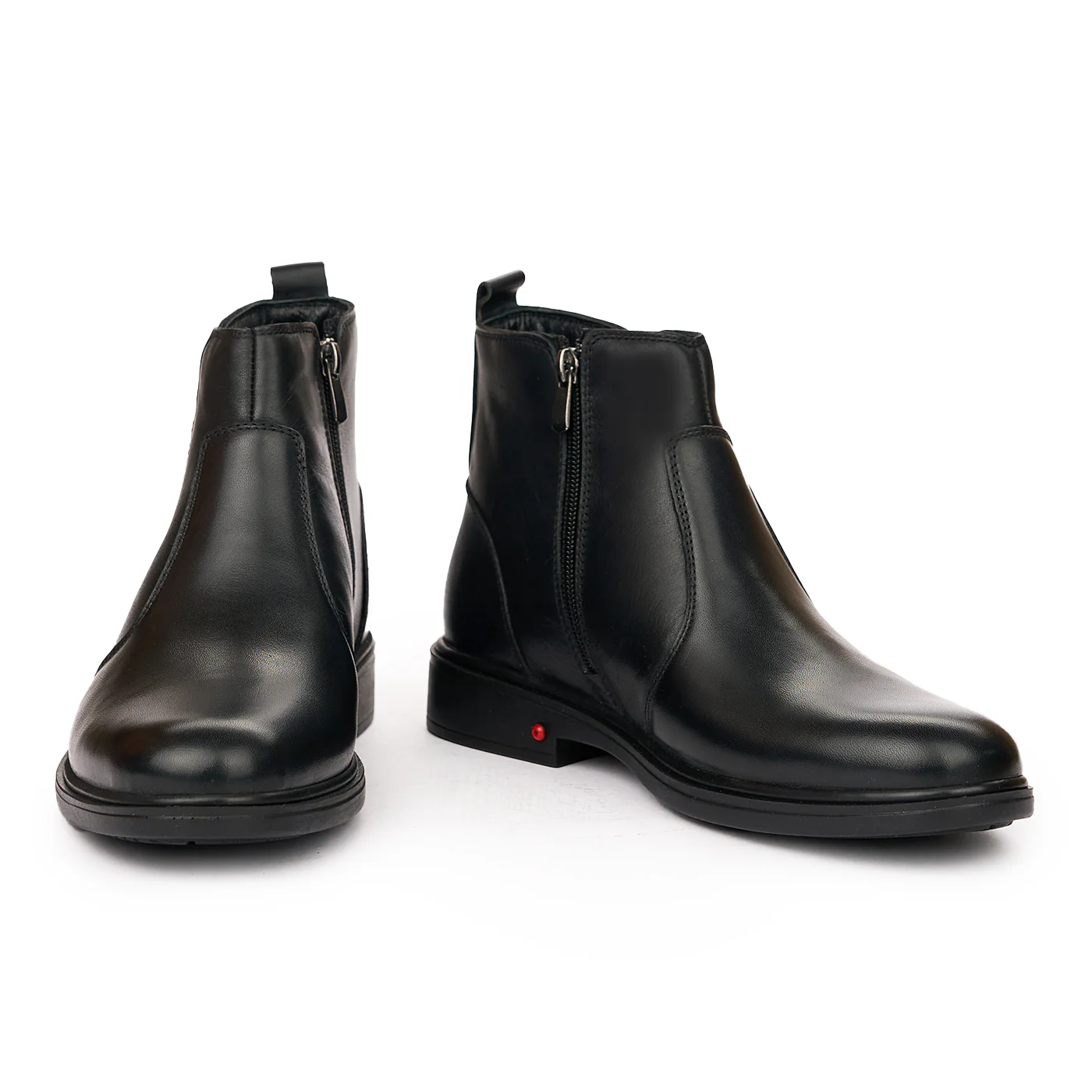 Ghete din Piele Naturala neagra 7108 - Image 6
