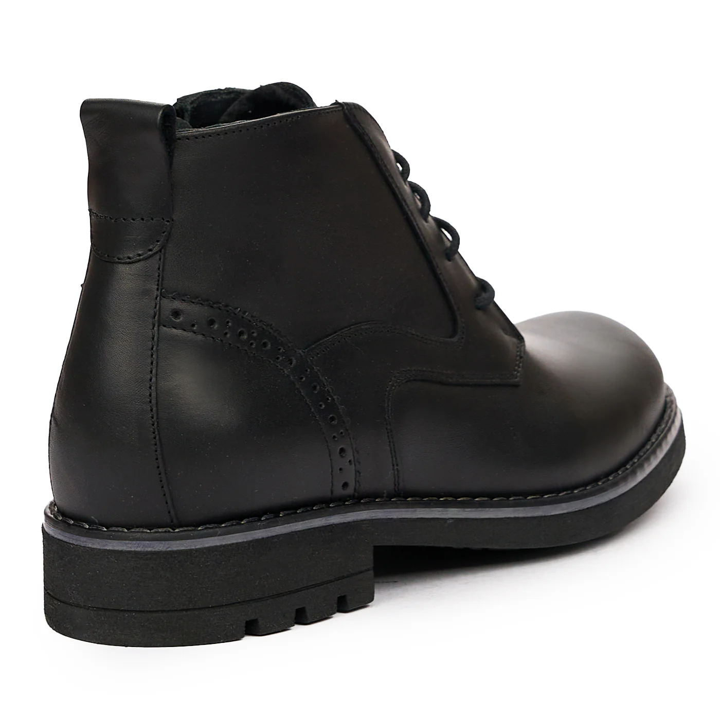 Ghete din Piele pentru Barbati Neagre 7157 - Image 2