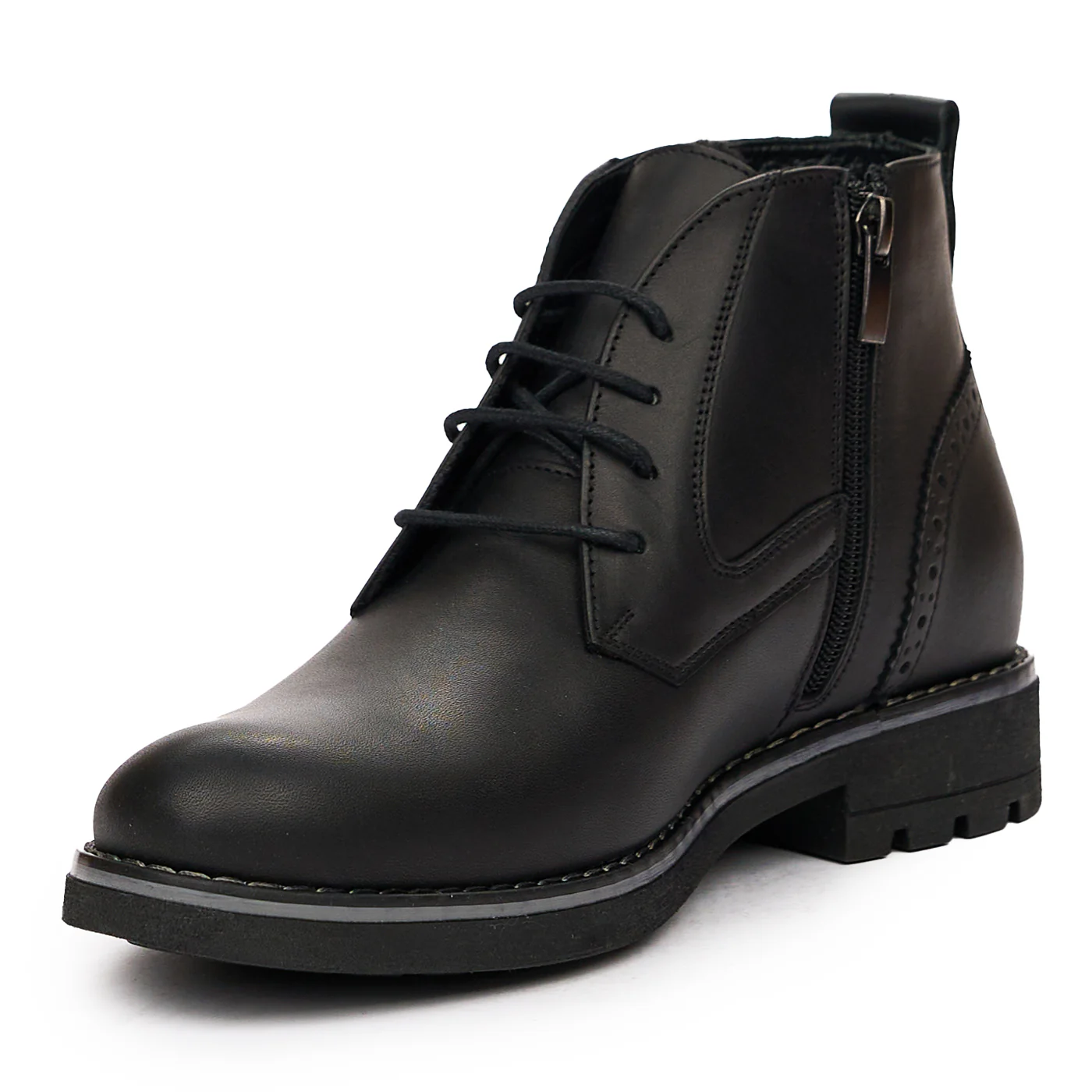 Ghete din Piele pentru Barbati Neagre 7157 - Image 4