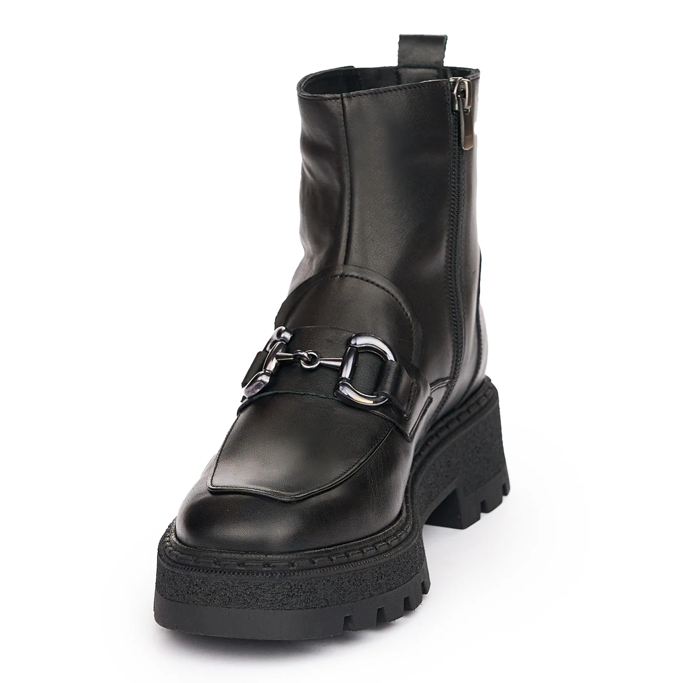 Ghete Iarna Dama Negre din Piele Naturala Casual 12024 - Image 3