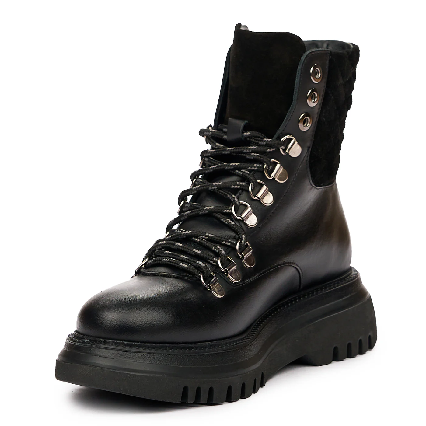 Ghete negre casual din Piele Naturala 8291 - Image 4