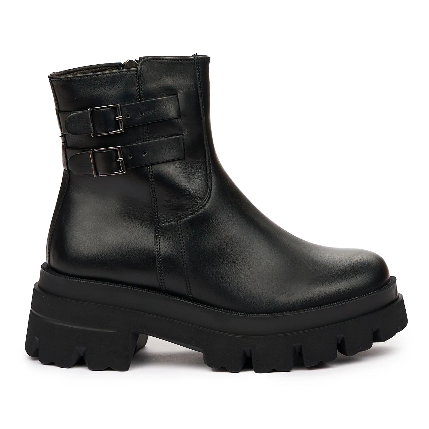 Ghete negre casual din Piele Naturala 8293