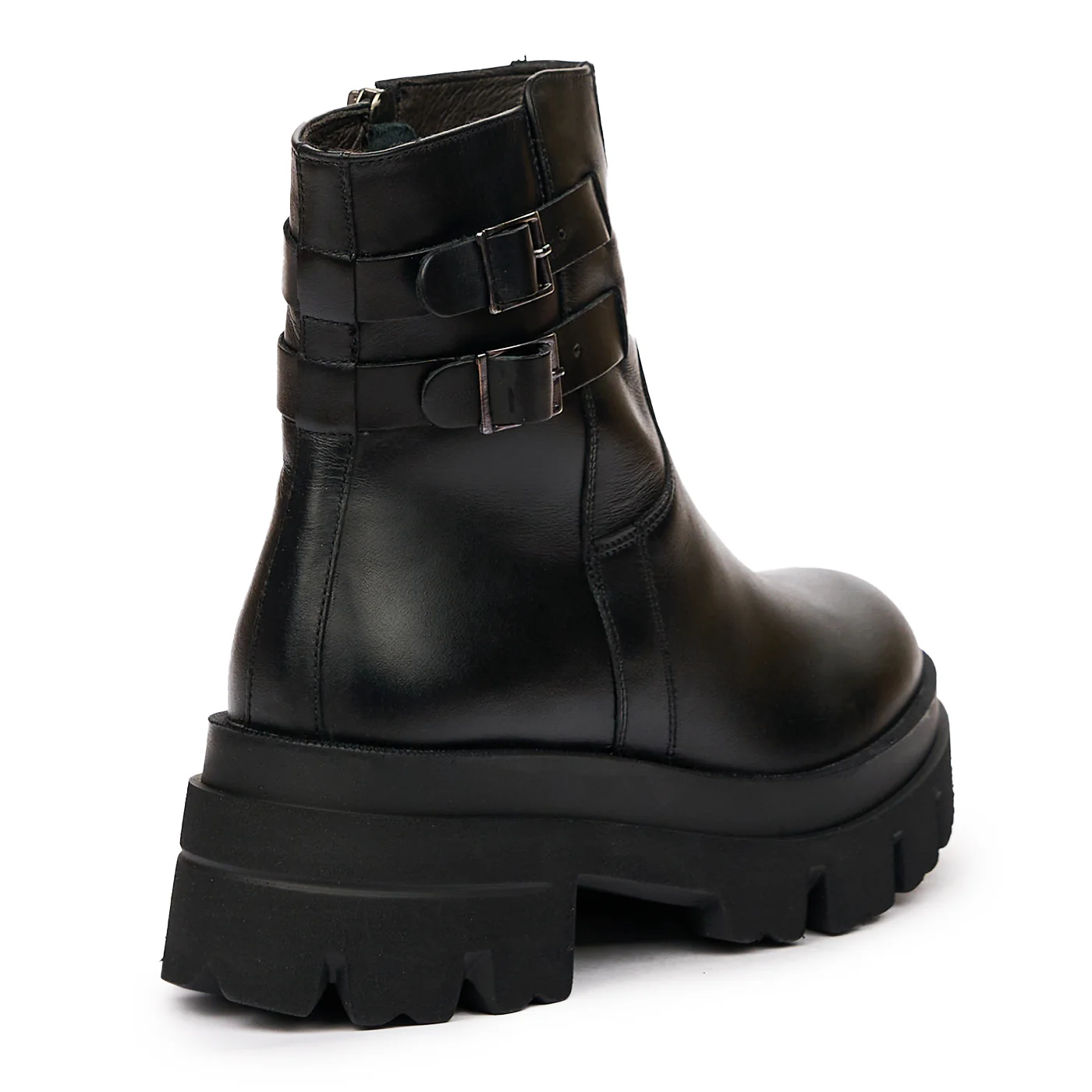 Ghete negre casual din Piele Naturala 8293 - Image 2