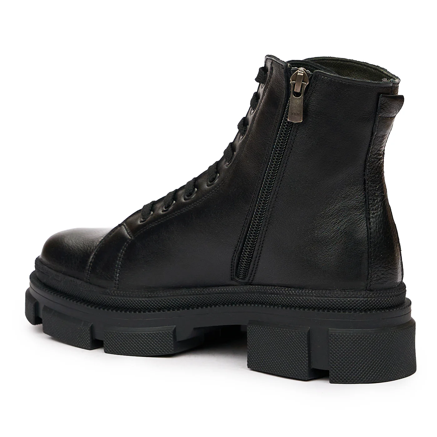 Ghete negre casual din Piele Naturala 8294 - Image 3
