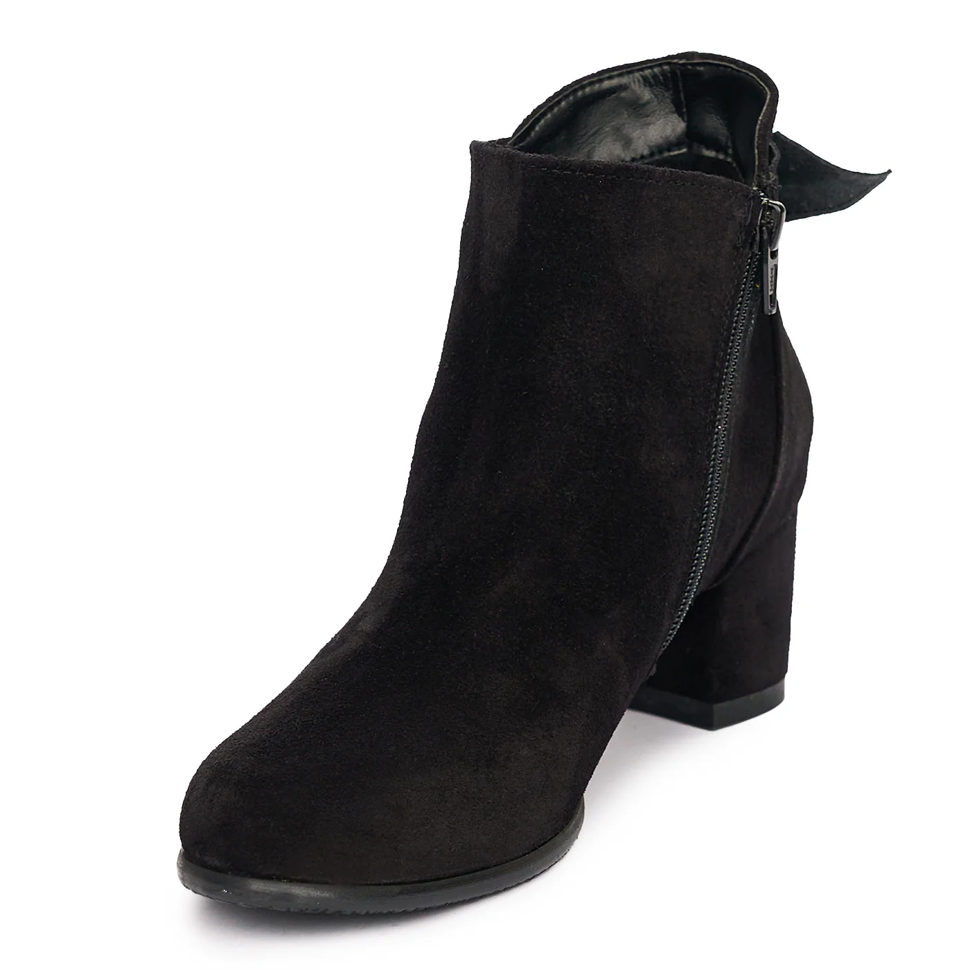 Ghete Negre Toc 5 Cm din Piele Naturala Elegante 10863 - Image 3
