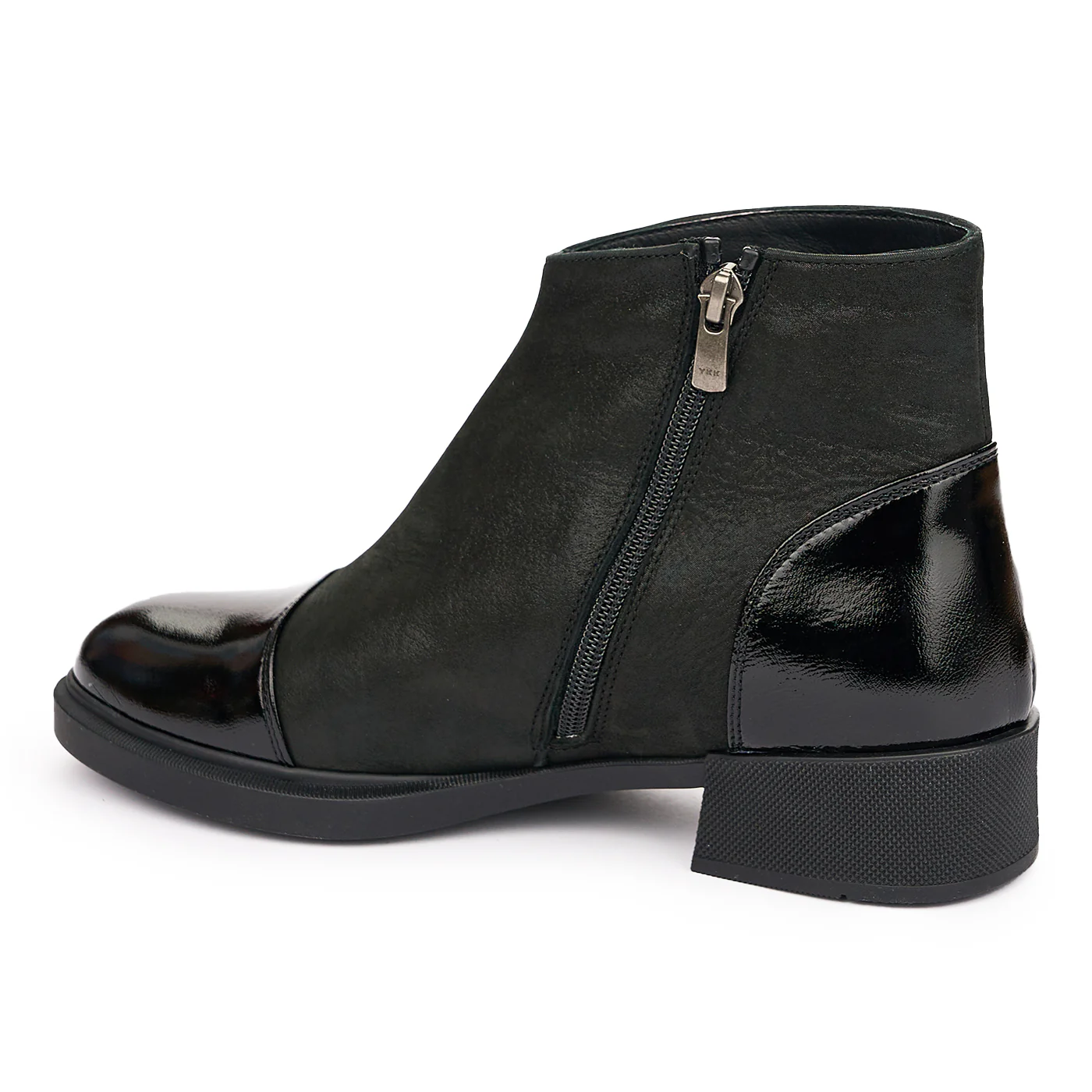 Ghete Piele Lacuita Dama Casual Negre 12021 - Image 2