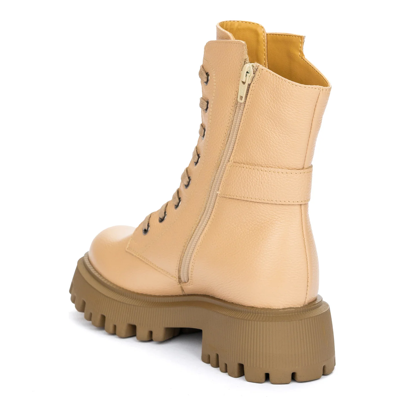 Ghete Piele Naturala Bej Dama Casual 12486 - Image 2