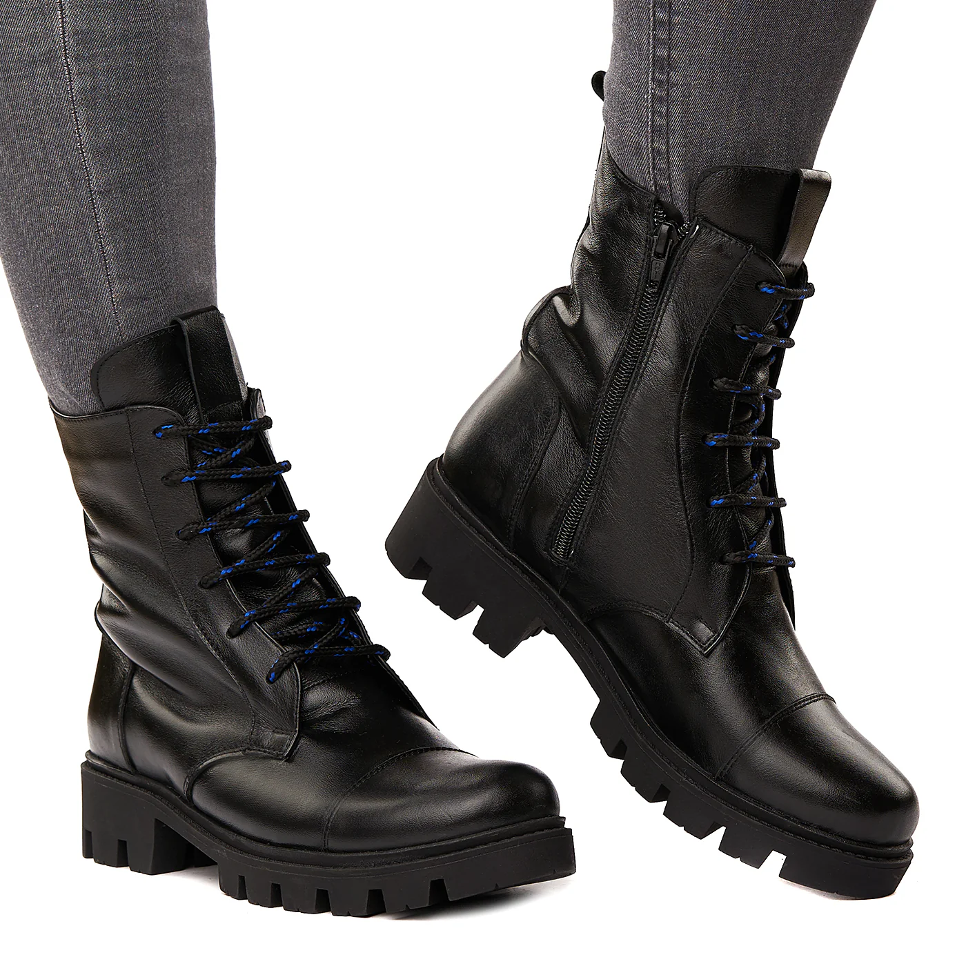 Ghete Piele Naturala Neagra 3590 - Image 2