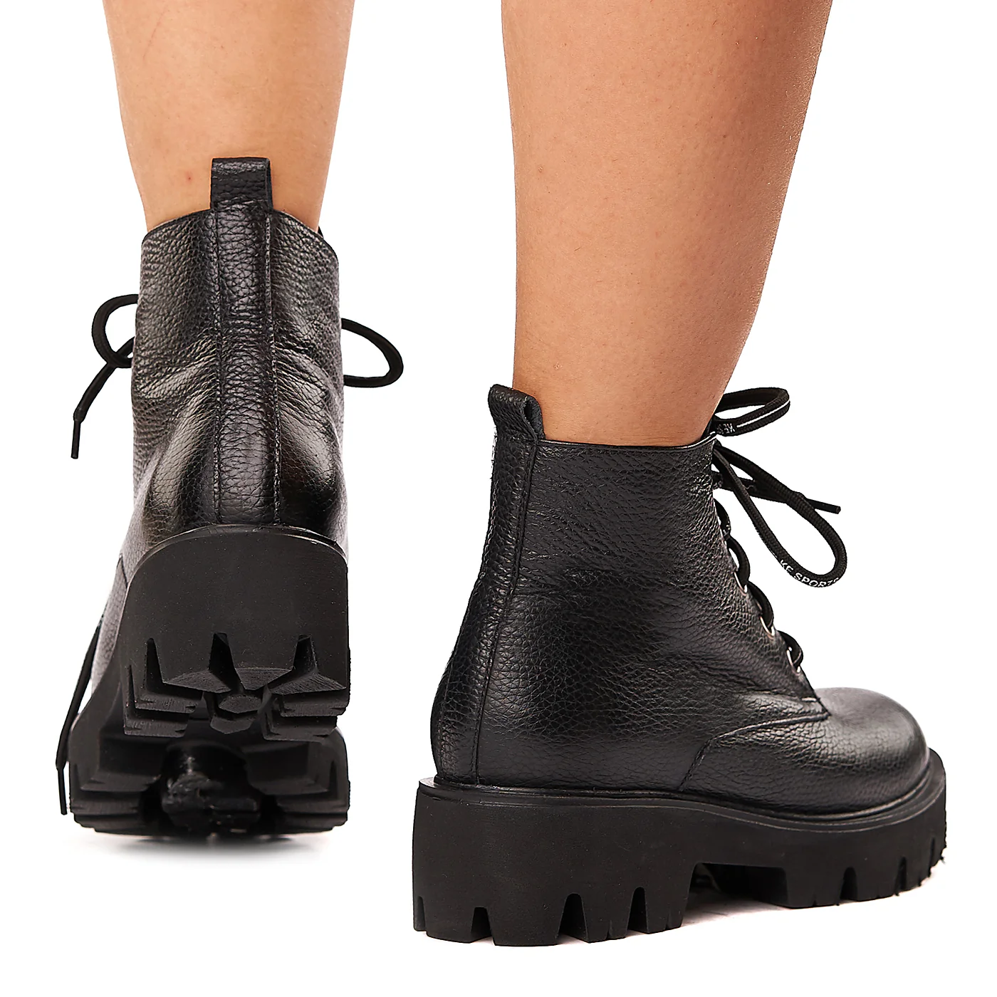 Ghete Piele Naturala Negre 3427 - Image 4