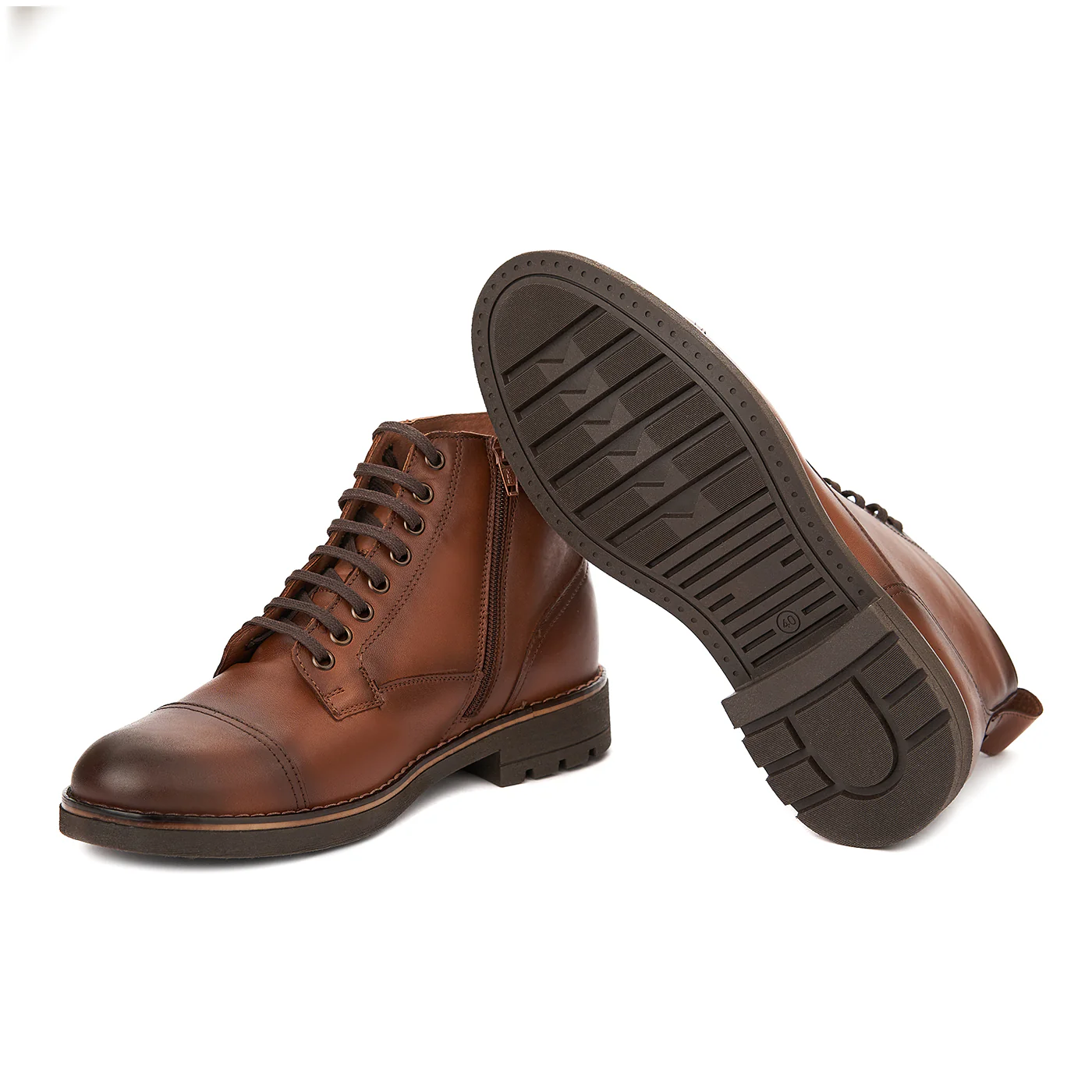 Ghete Sport Barbatesti de Iarna Maro din Piele Naturala 1097 - Image 3