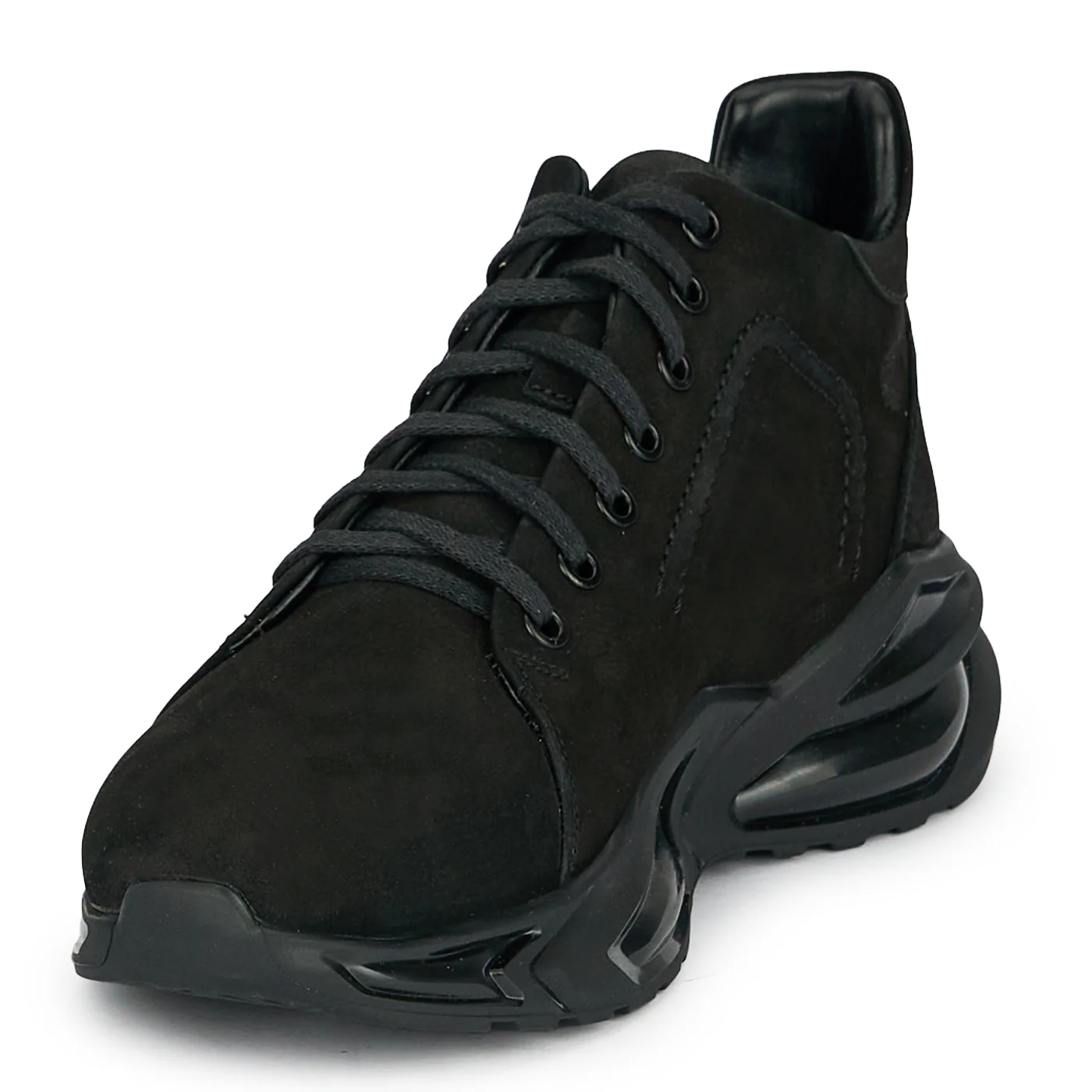 Ghete sport barbati din piele naturala neagra 20019 - Image 3