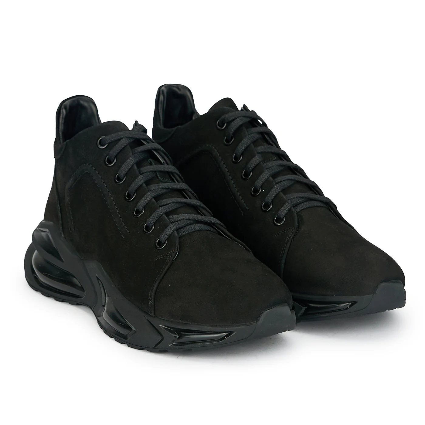 Ghete sport barbati din piele naturala neagra 20019 - Image 4