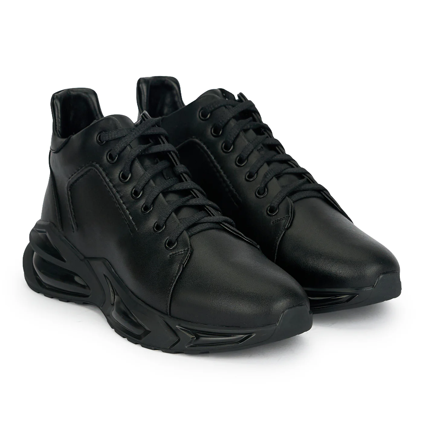 Ghete sport barbati din piele naturala neagra 20020 - Image 4