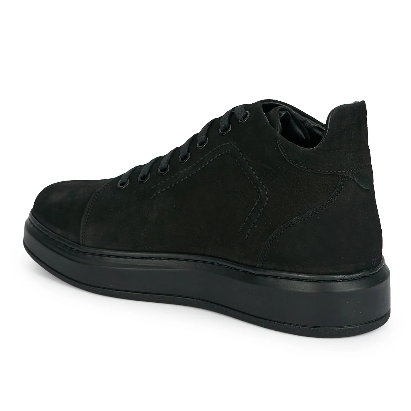 Ghete sport barbati din piele naturala neagra 20028 - Image 2