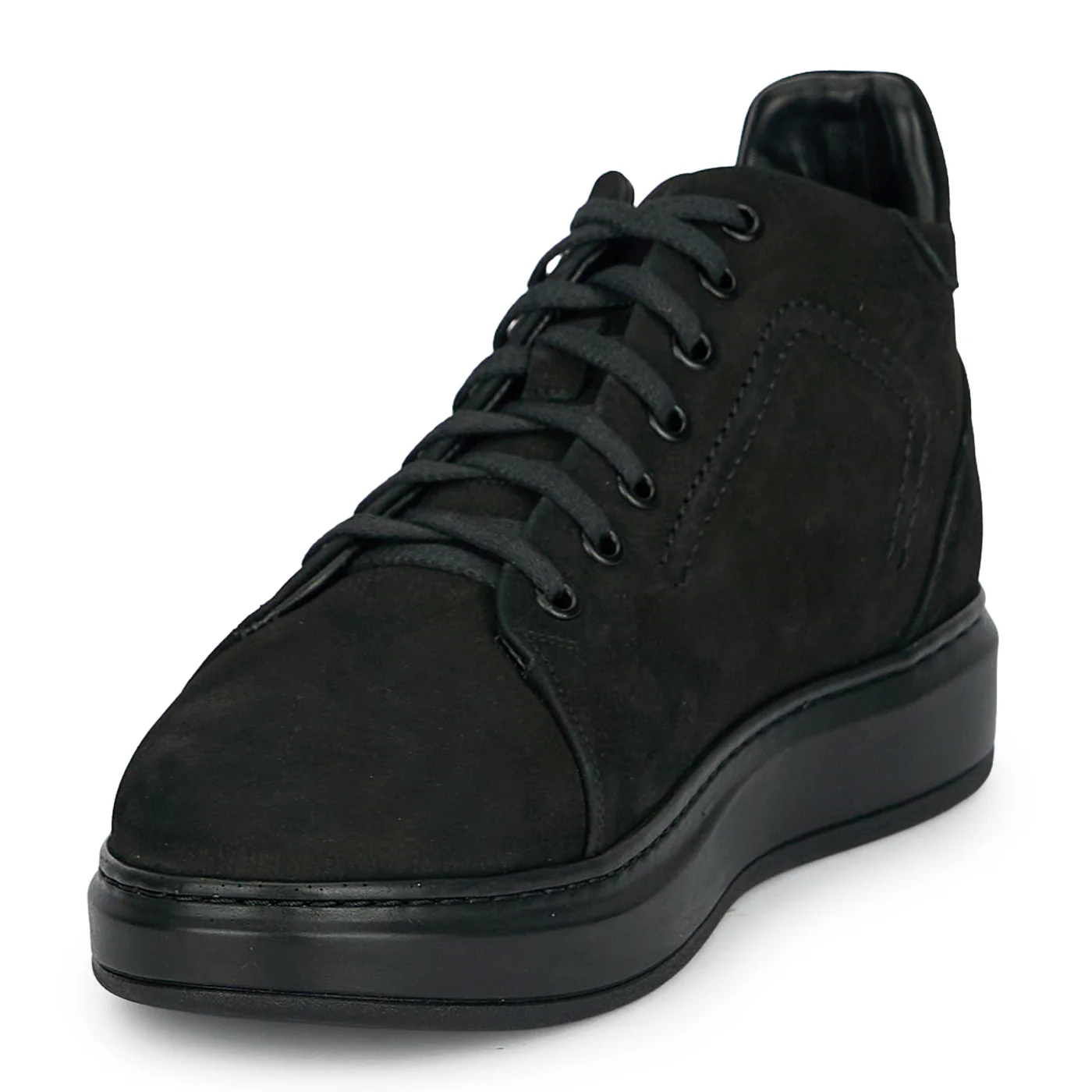 Ghete sport barbati din piele naturala neagra 20028 - Image 3