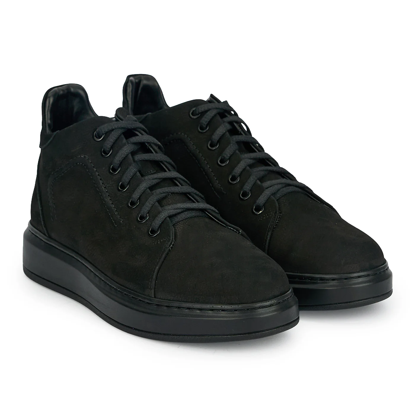 Ghete sport barbati din piele naturala neagra 20028 - Image 4
