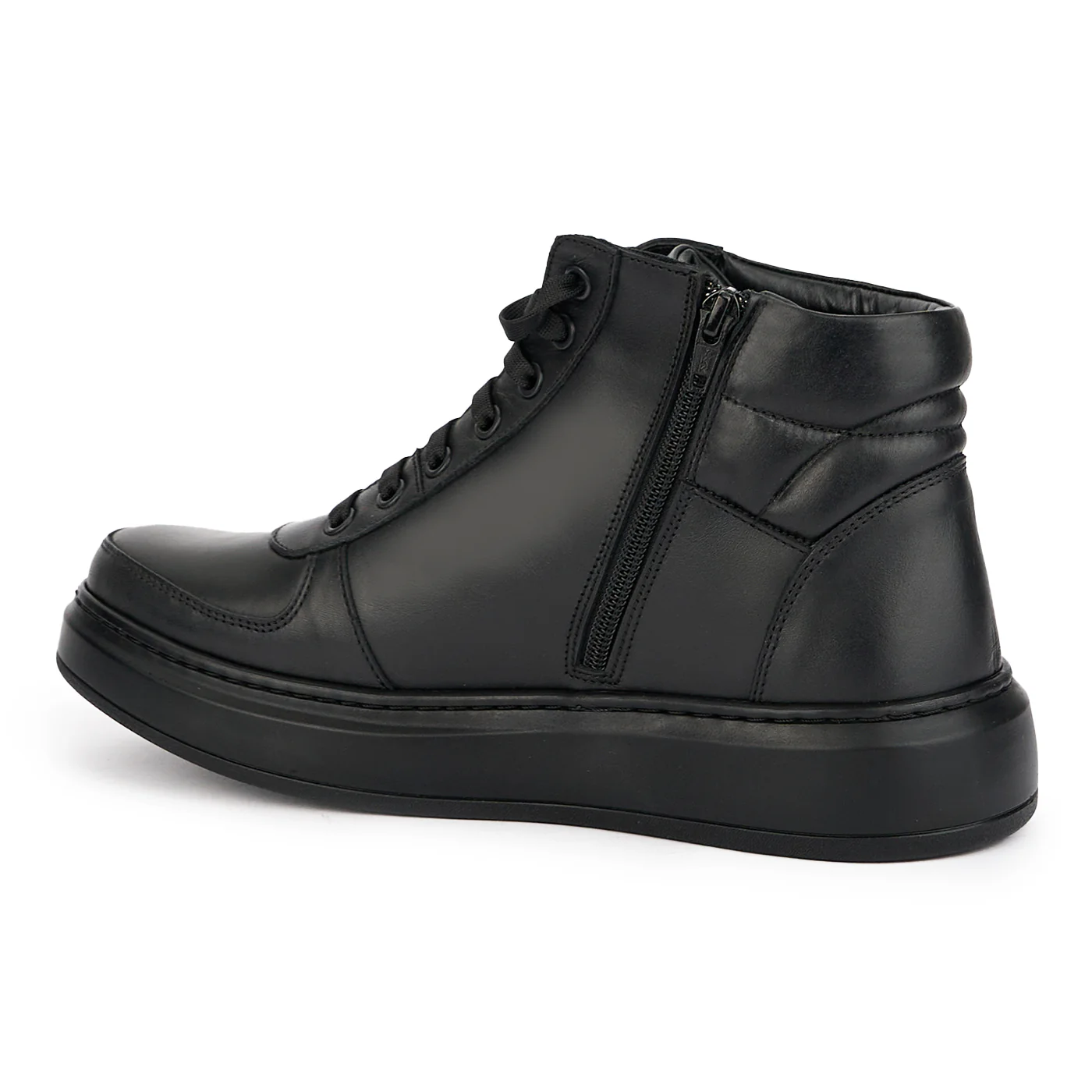 Ghete sport barbati din piele naturala neagra 7782 - Image 2