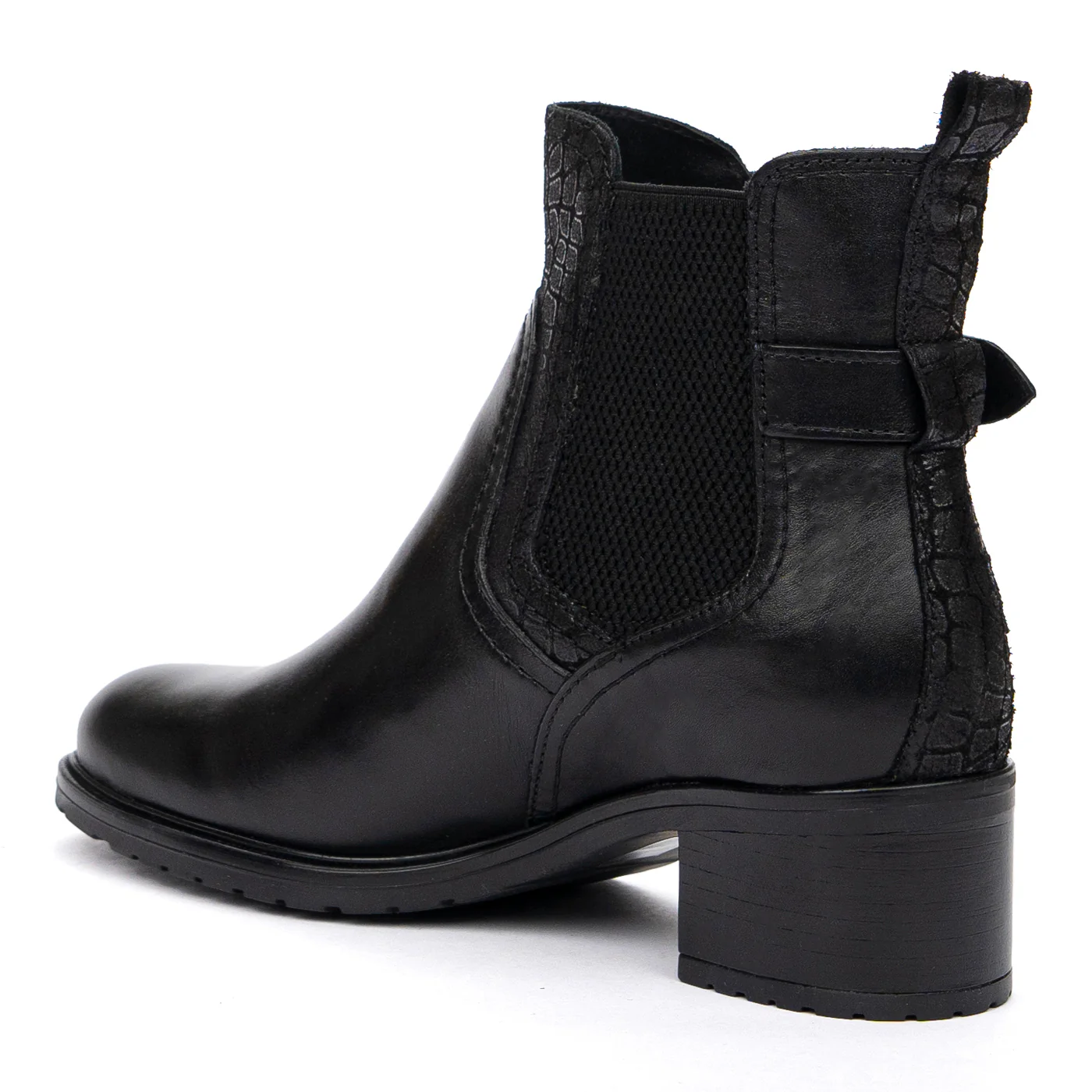 Ghete Toc Gros Dama din Piele Naturala Casual 8470 - Image 3