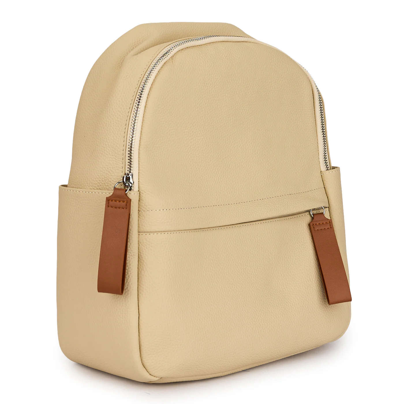 Ghiozdan din piele naturală crem 21609 - Image 2
