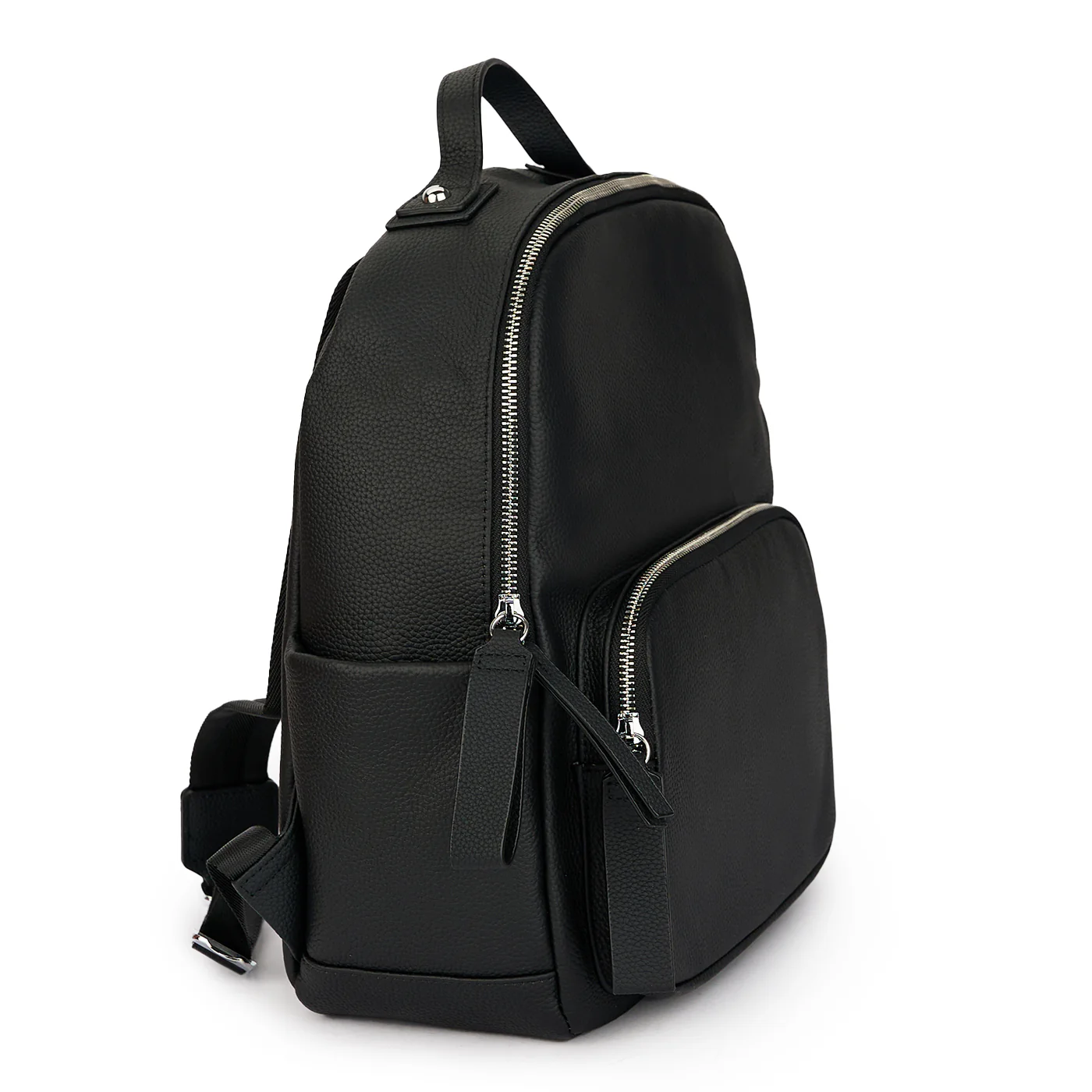 Ghiozdan din piele naturala neagra 21201 - Image 2