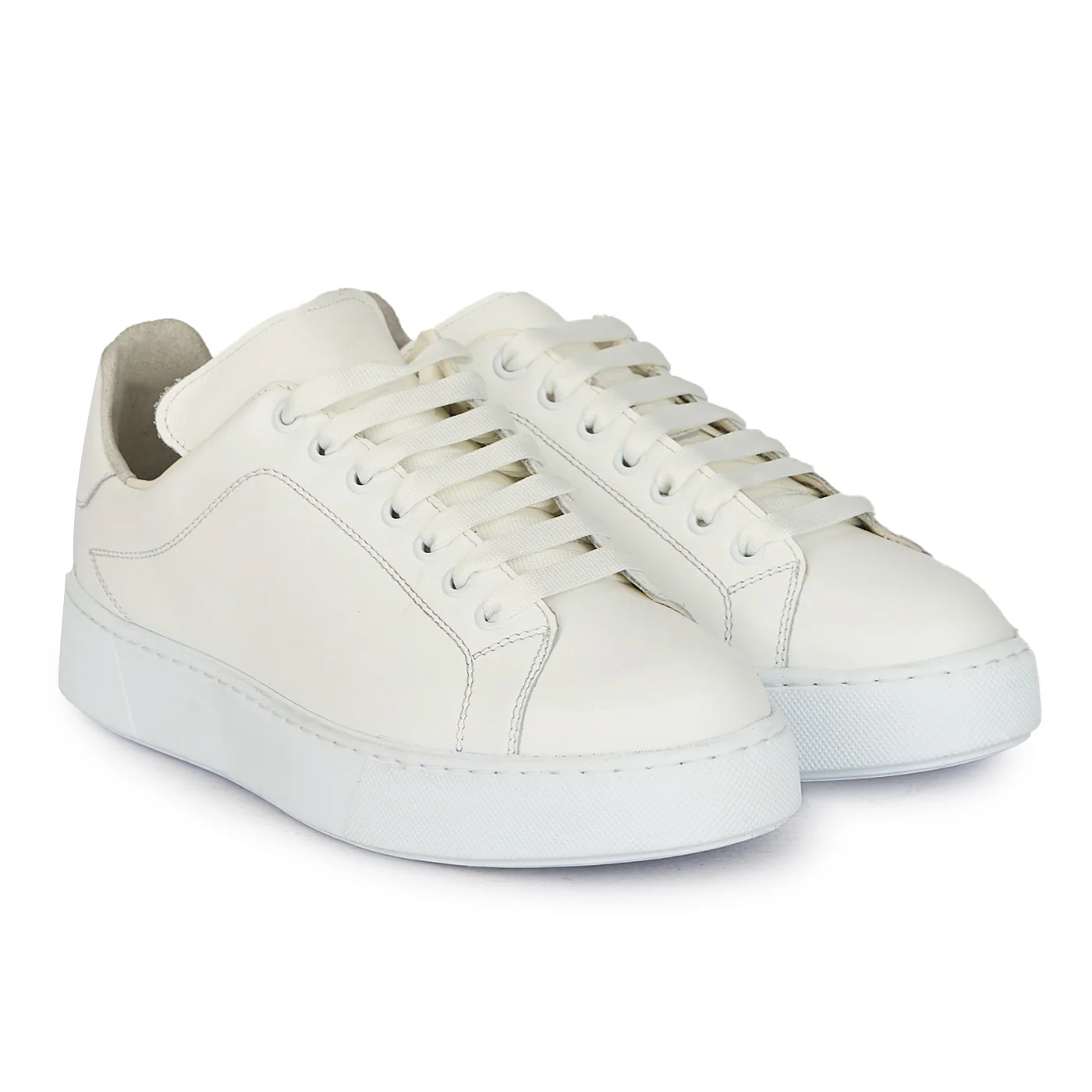 Pantofi barbatesti din piele naturala alba 7830 - Image 4