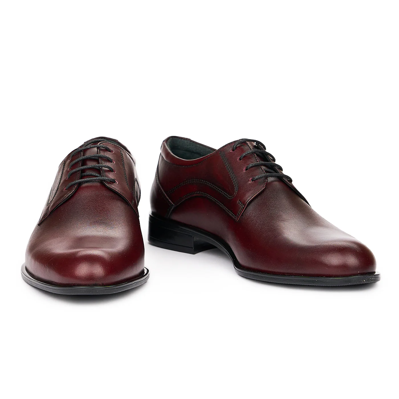Pantofi Barbatesti Din Piele Naturala visinie 7114 - Image 3