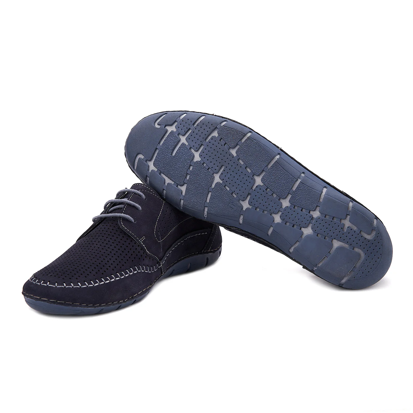 Pantofi Barbati Albastri Casual Confort din Piele Naturala 0115 - Image 3