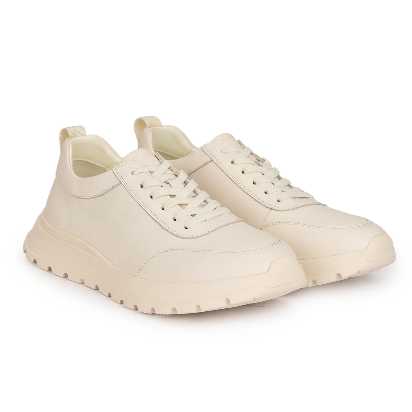 Pantofi barbati casual din piele naturala alba 7909 - Image 4
