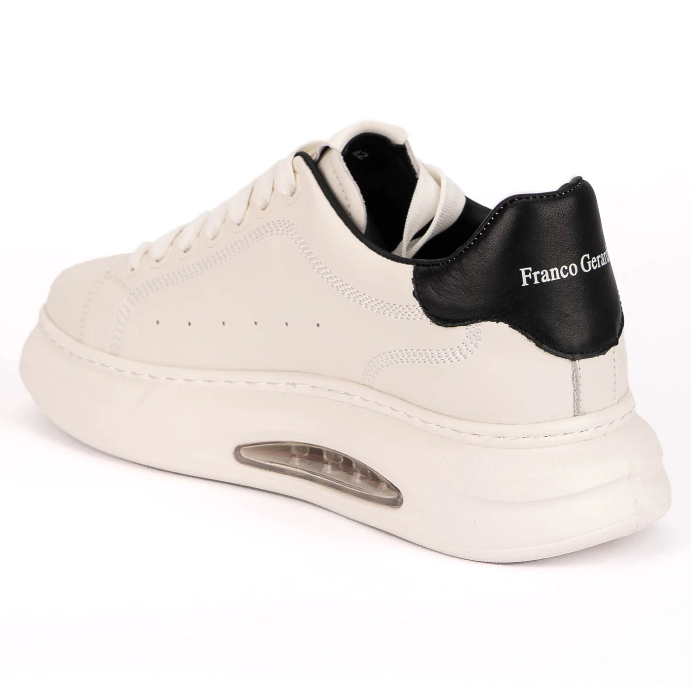Pantofi barbati casual din piele naturala alba 7914 - Image 2