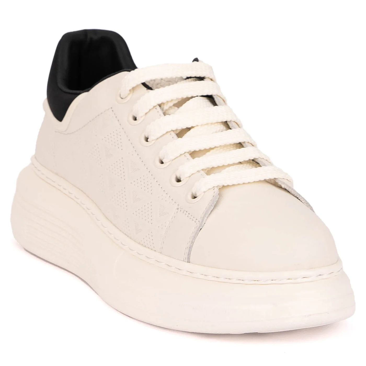 Pantofi barbati casual din piele naturala alba 7919 - Image 3