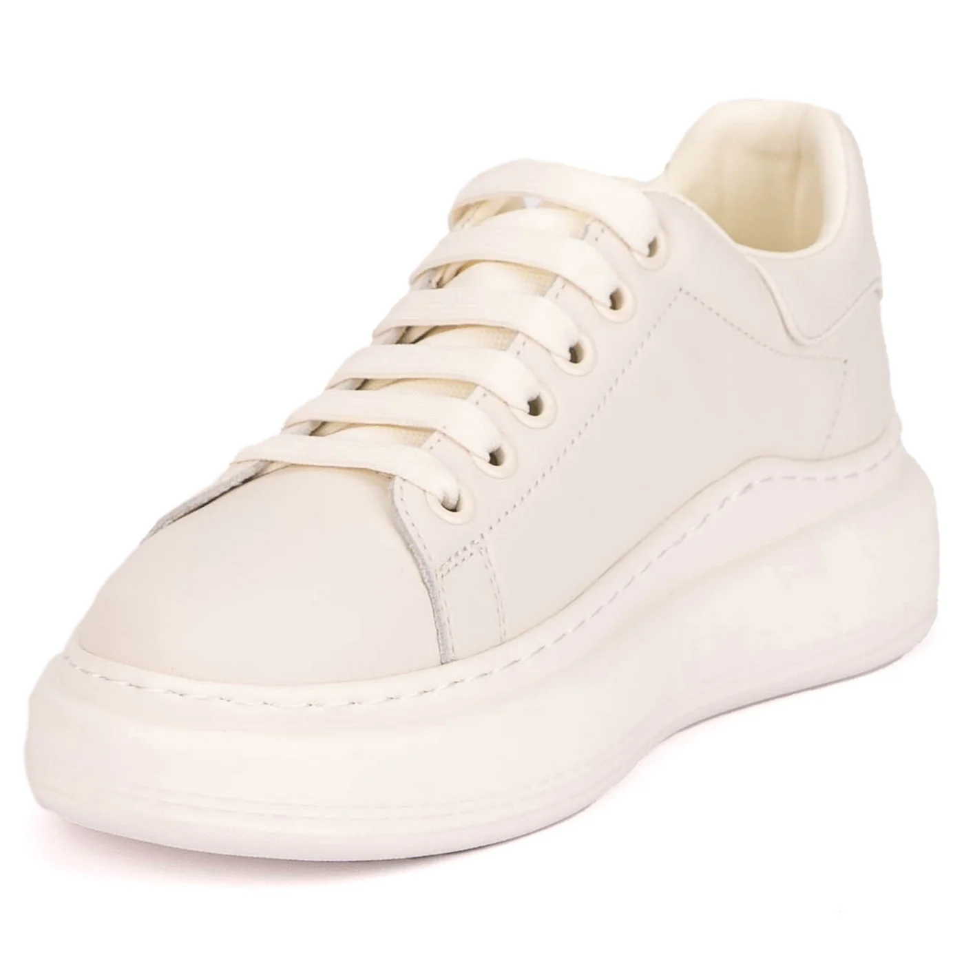 Pantofi barbati casual din piele naturala alba 7920 - Image 3