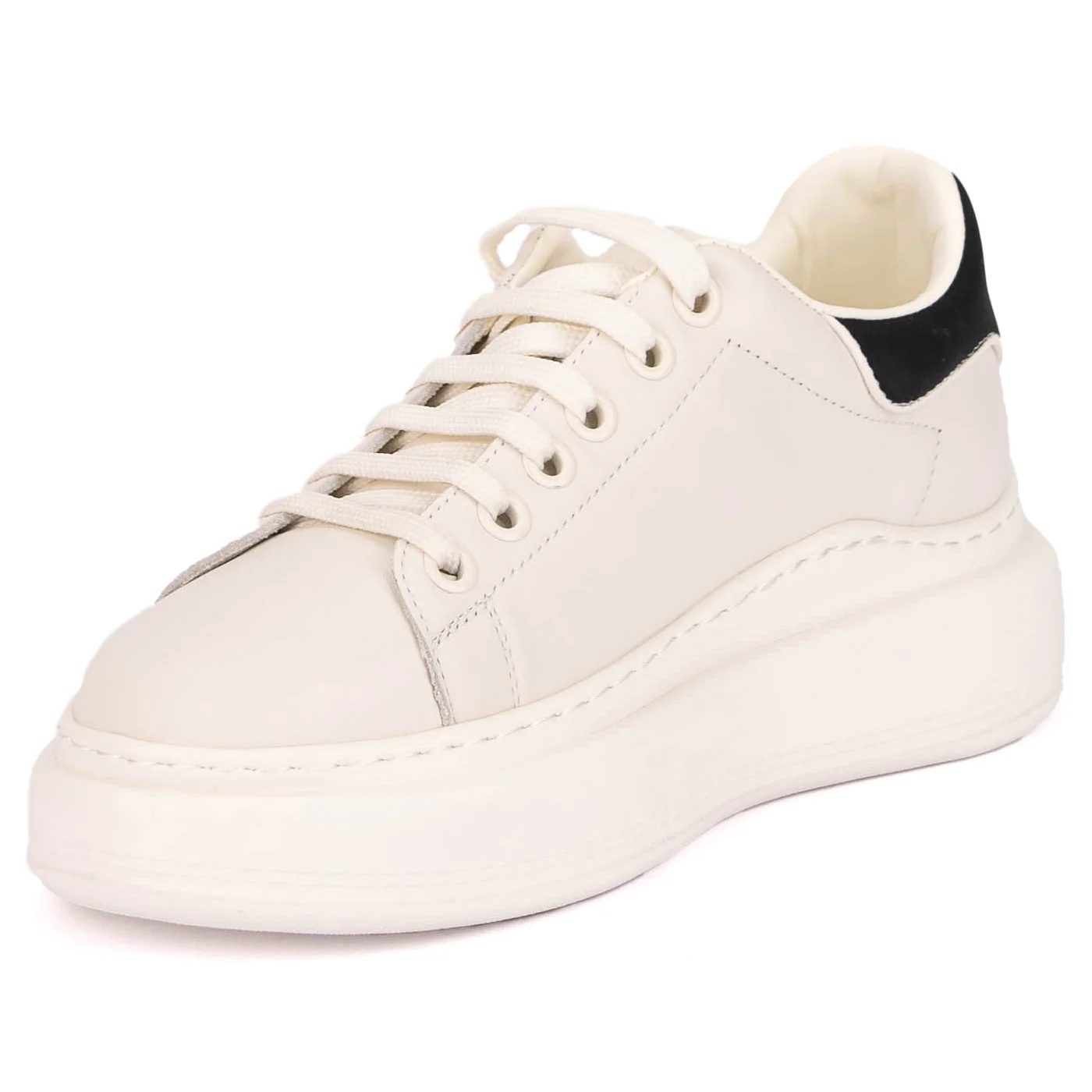 Pantofi barbati casual din piele naturala alba 7921 - Image 3