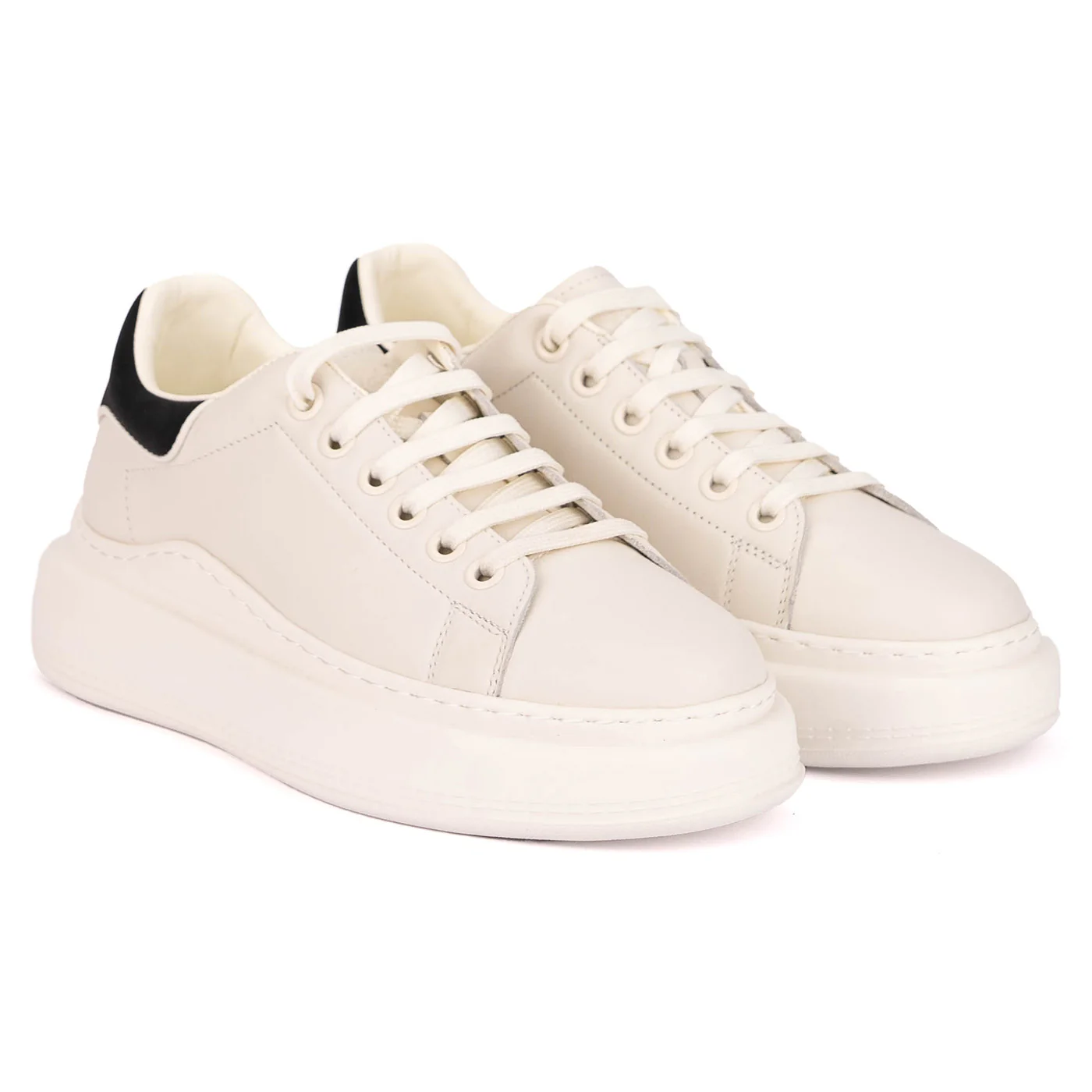 Pantofi barbati casual din piele naturala alba 7921 - Image 4