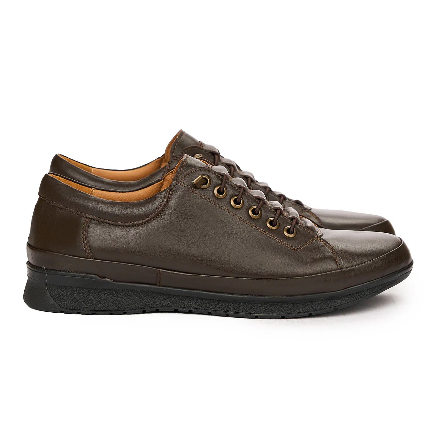 Pantofi barbati casual din piele naturala maro 7100