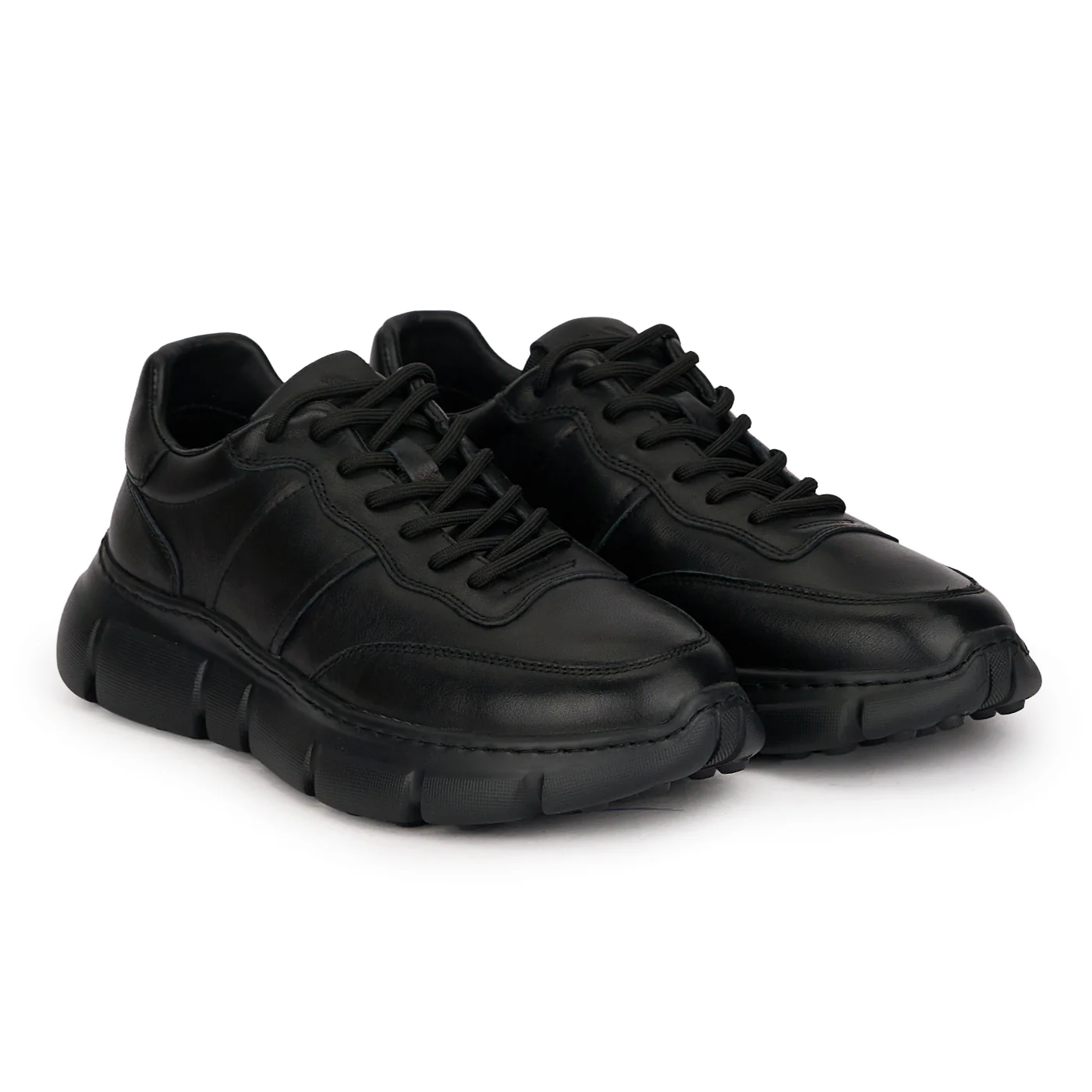 Pantofi barbati casual din piele naturala neagra 7911 - Image 4