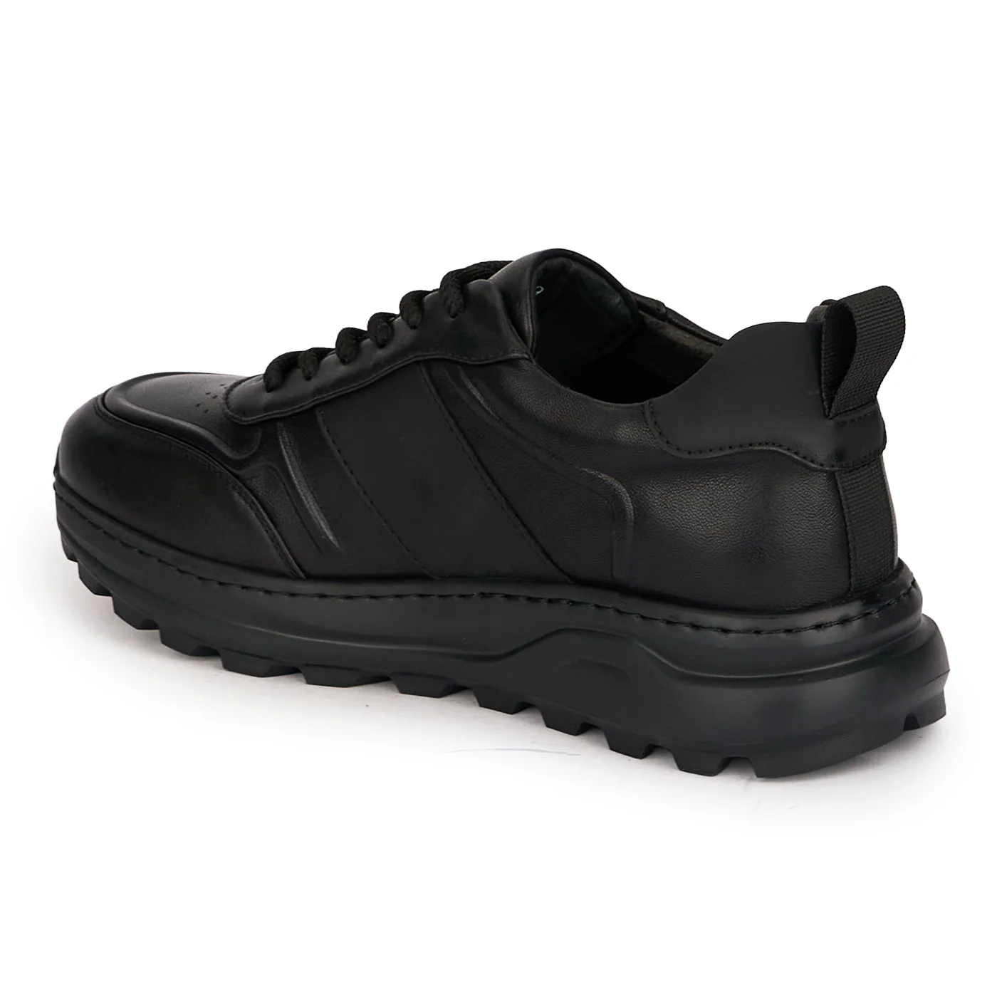 Pantofi barbati casual din piele naturala neagra 7912 - Image 2