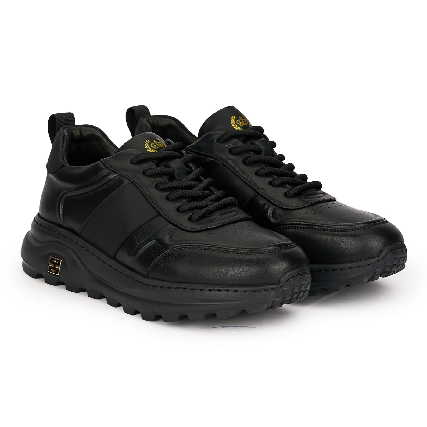 Pantofi barbati casual din piele naturala neagra 7912 - Image 4