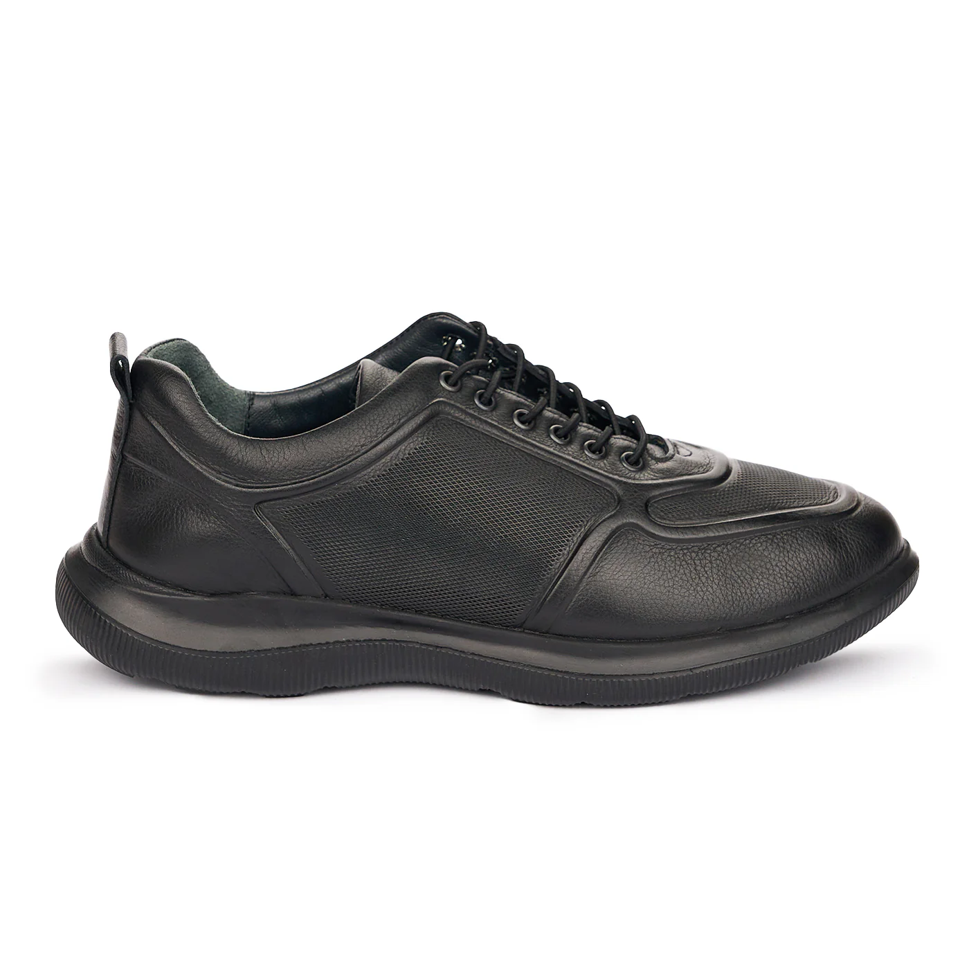 Pantofi Barbati Casual Piele Naturala Neagra 7331